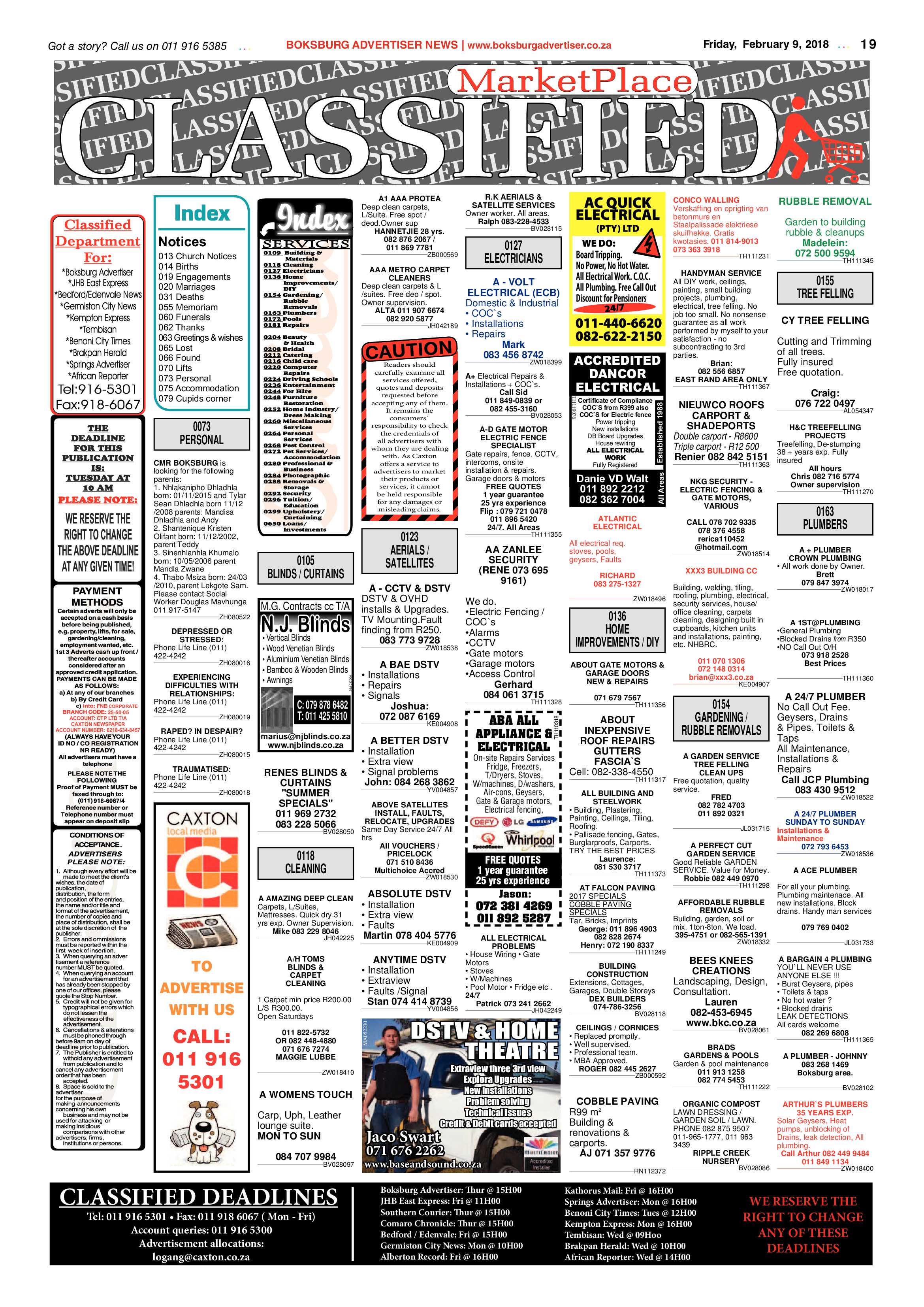 Boksburg Advertiser 06 February 2018 page 19