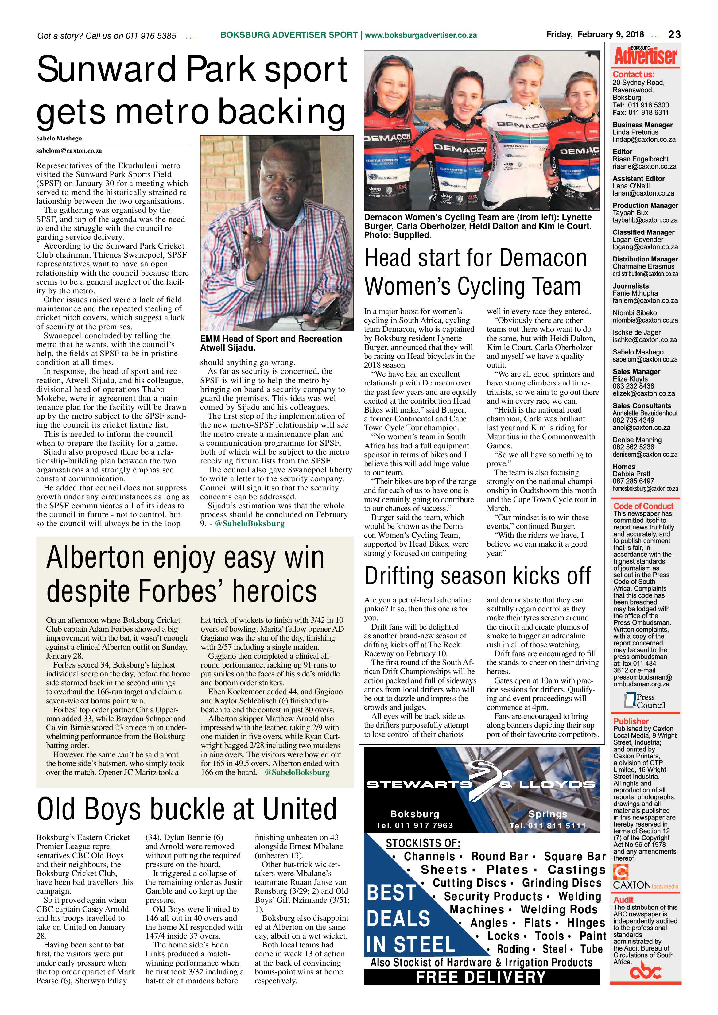 Boksburg Advertiser 06 February 2018 page 23