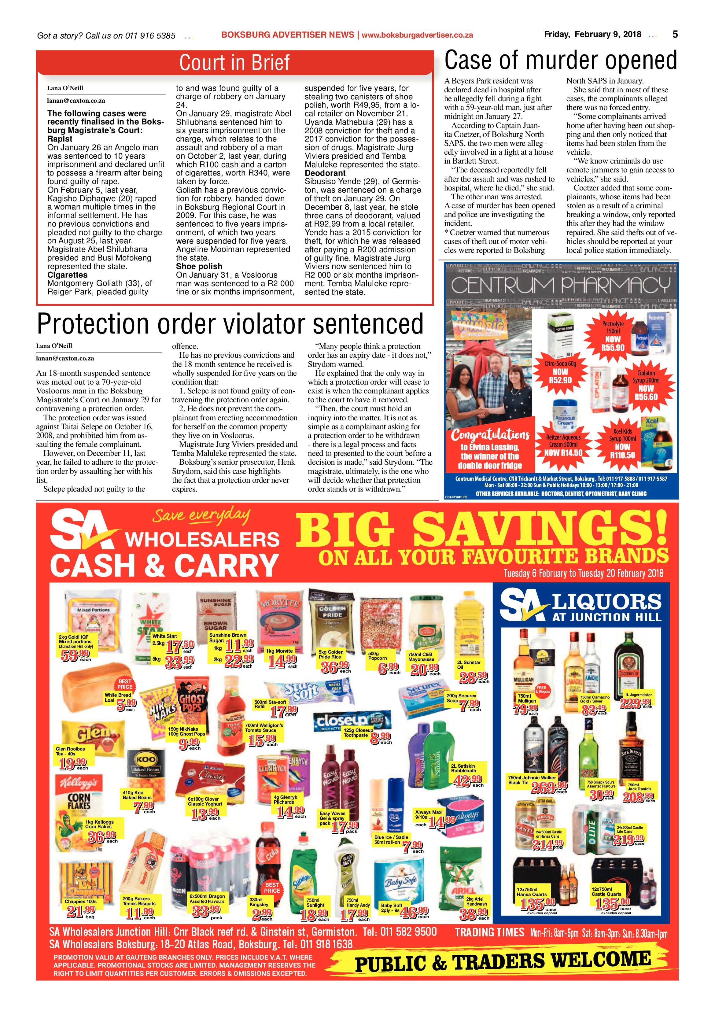 Boksburg Advertiser 06 February 2018 page 5