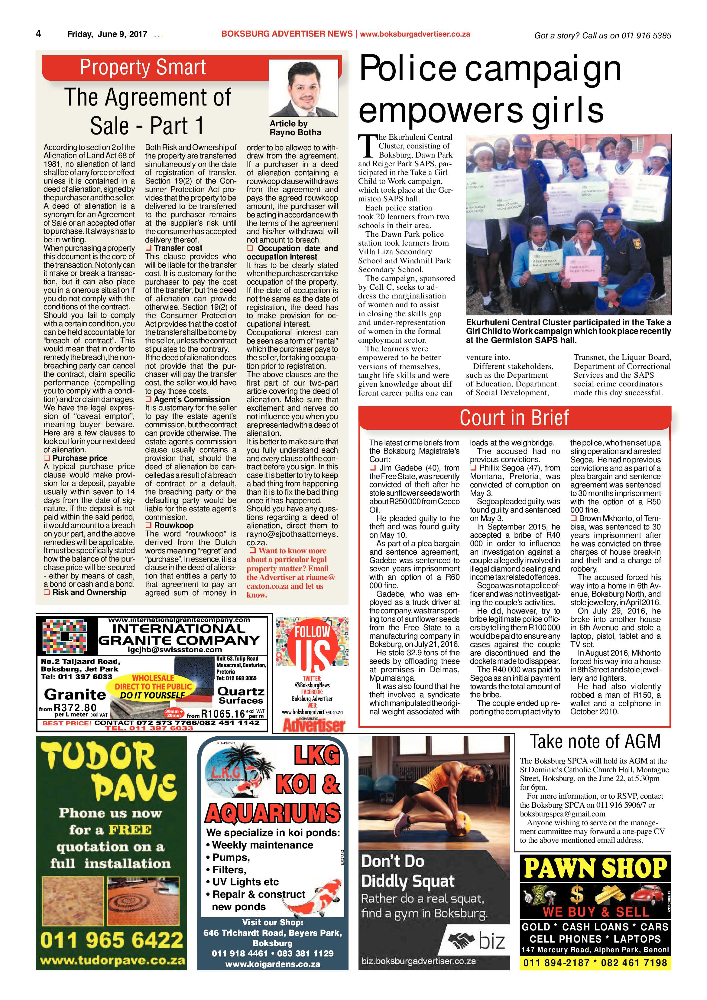 Boksburg Advertiser 06 June 2017 page 4