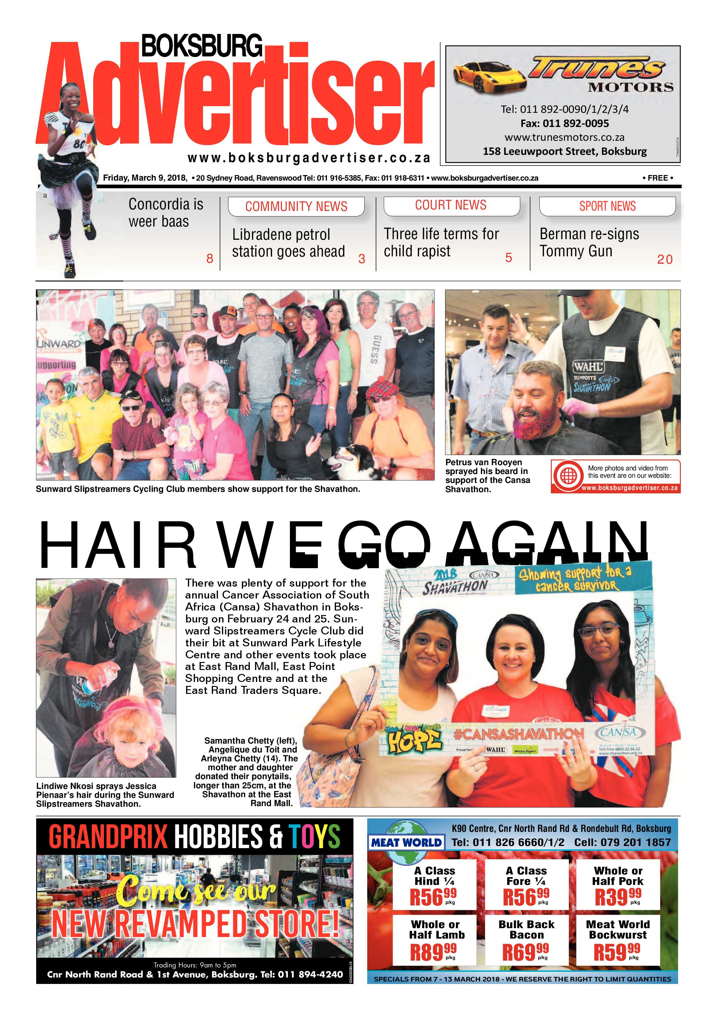 Boksburg Advertiser 06 March 2018 page 1