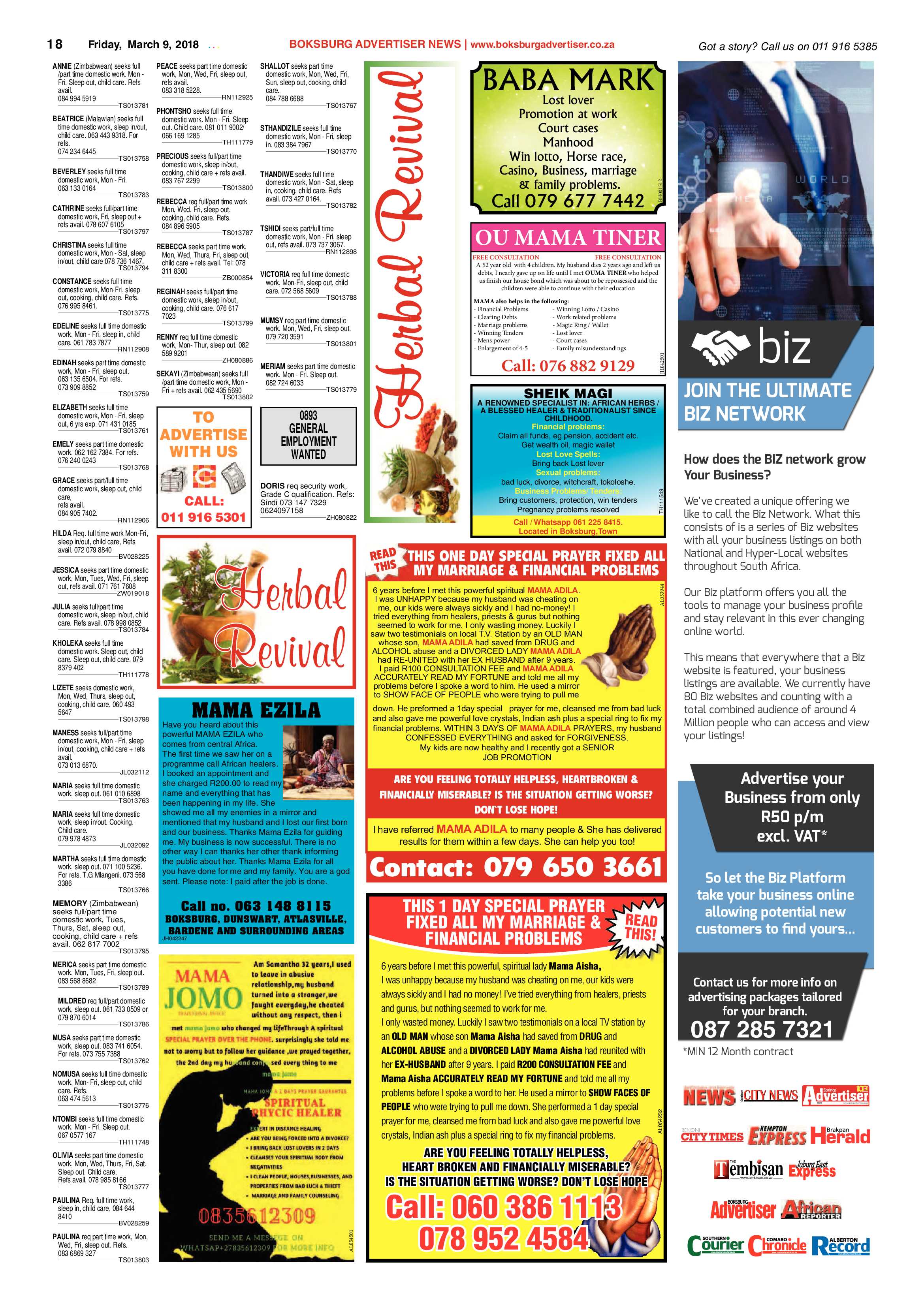 Boksburg Advertiser 06 March 2018 page 18