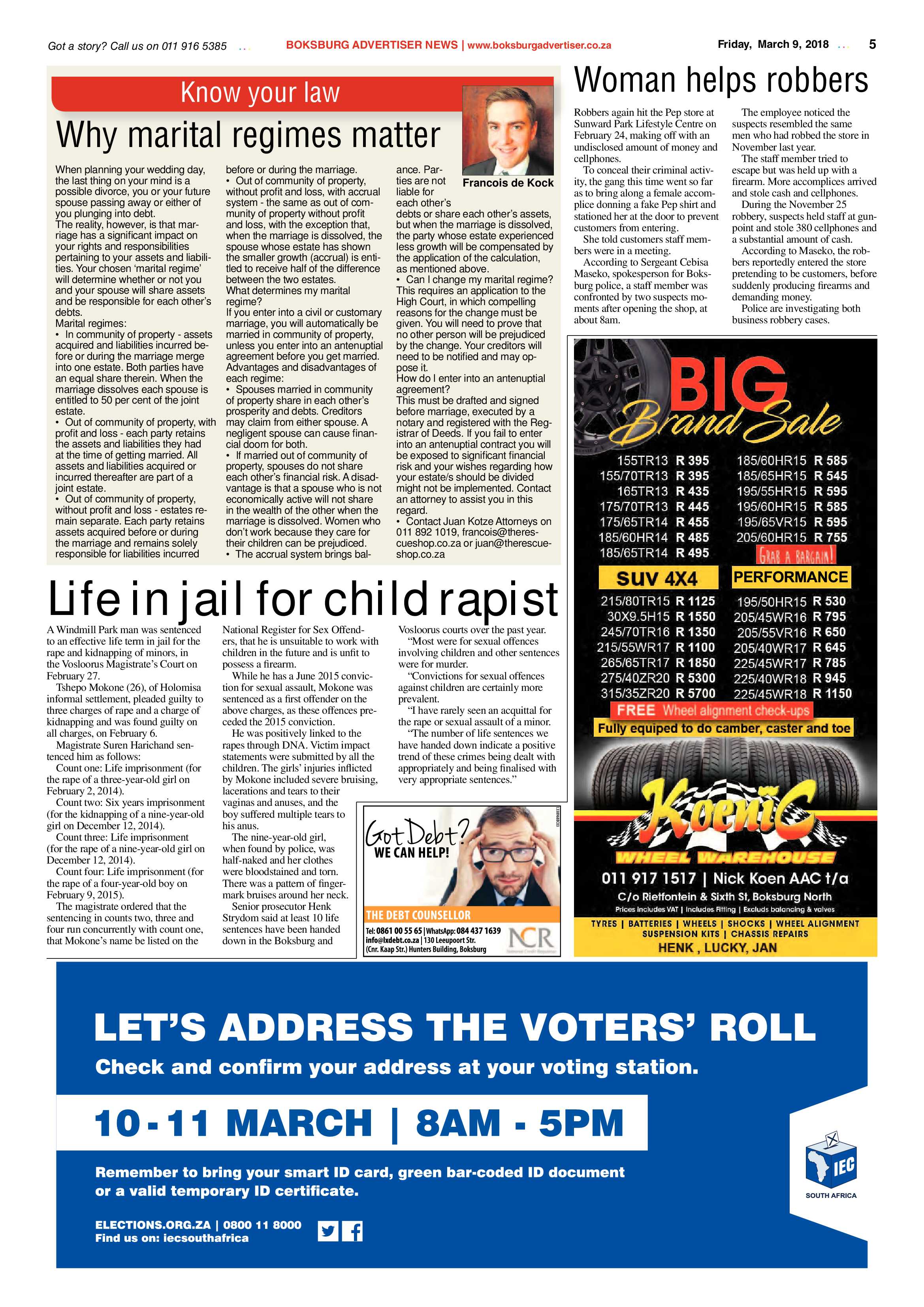Boksburg Advertiser 06 March 2018 page 5
