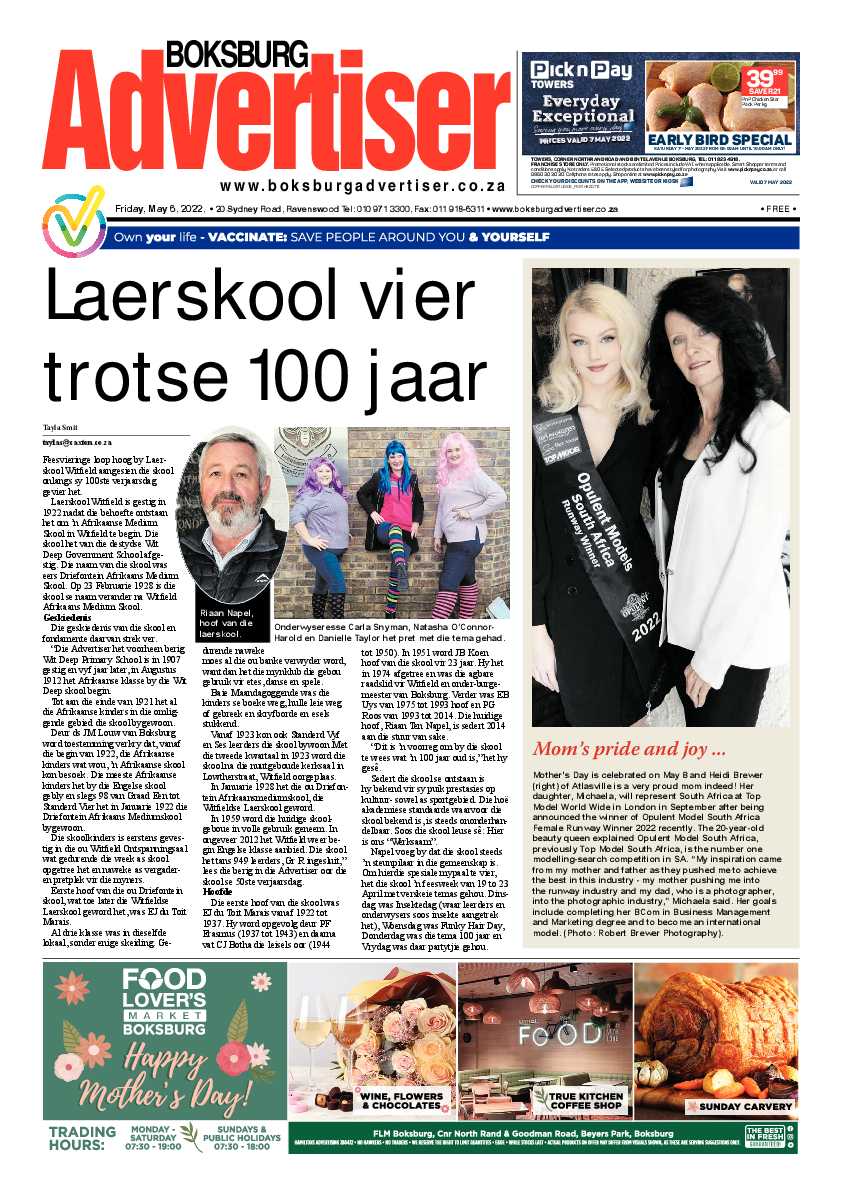 Boksburg Advertiser 06 May 2022 page 1