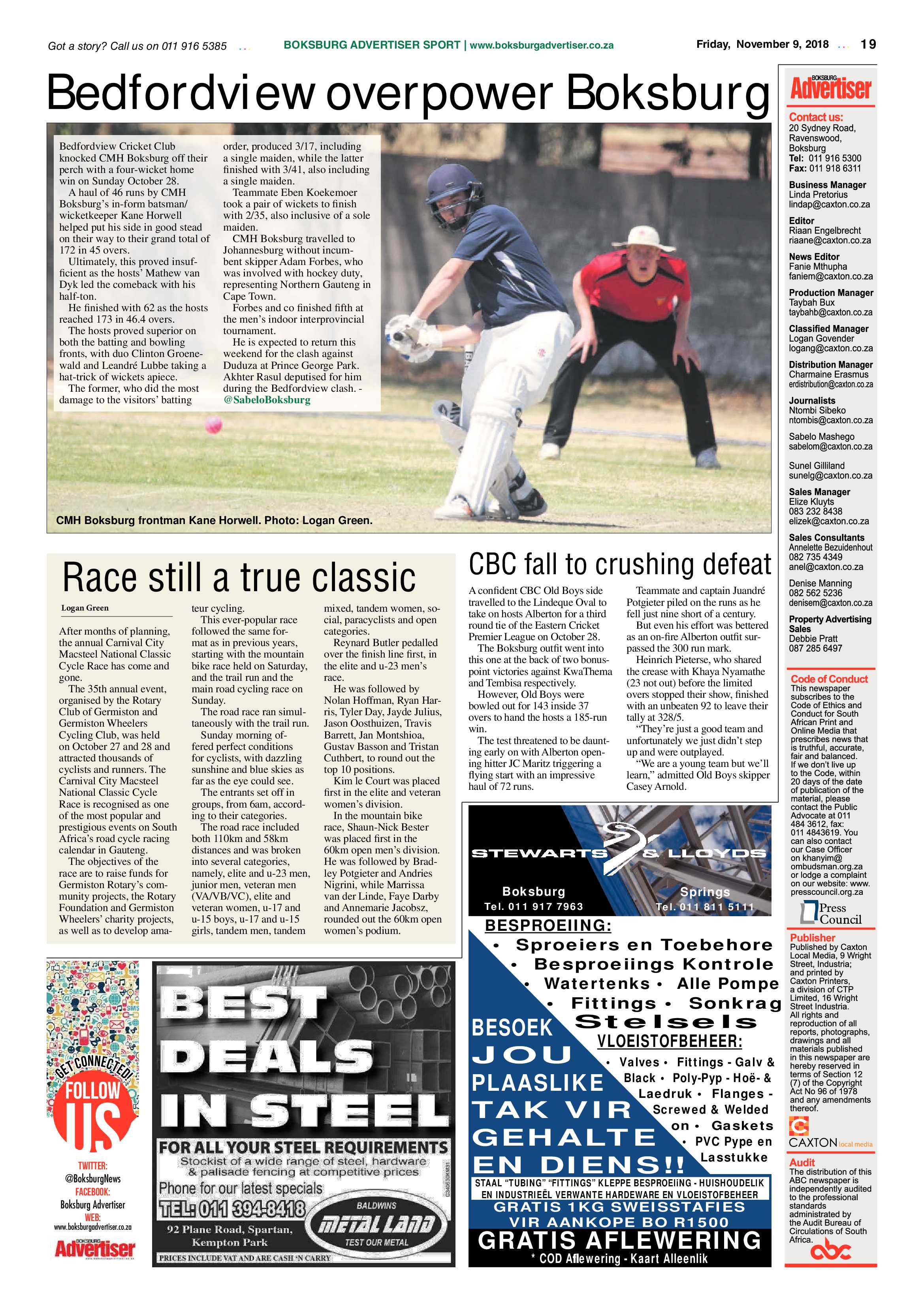 Boksburg Advertiser 06 November 2018 page 19