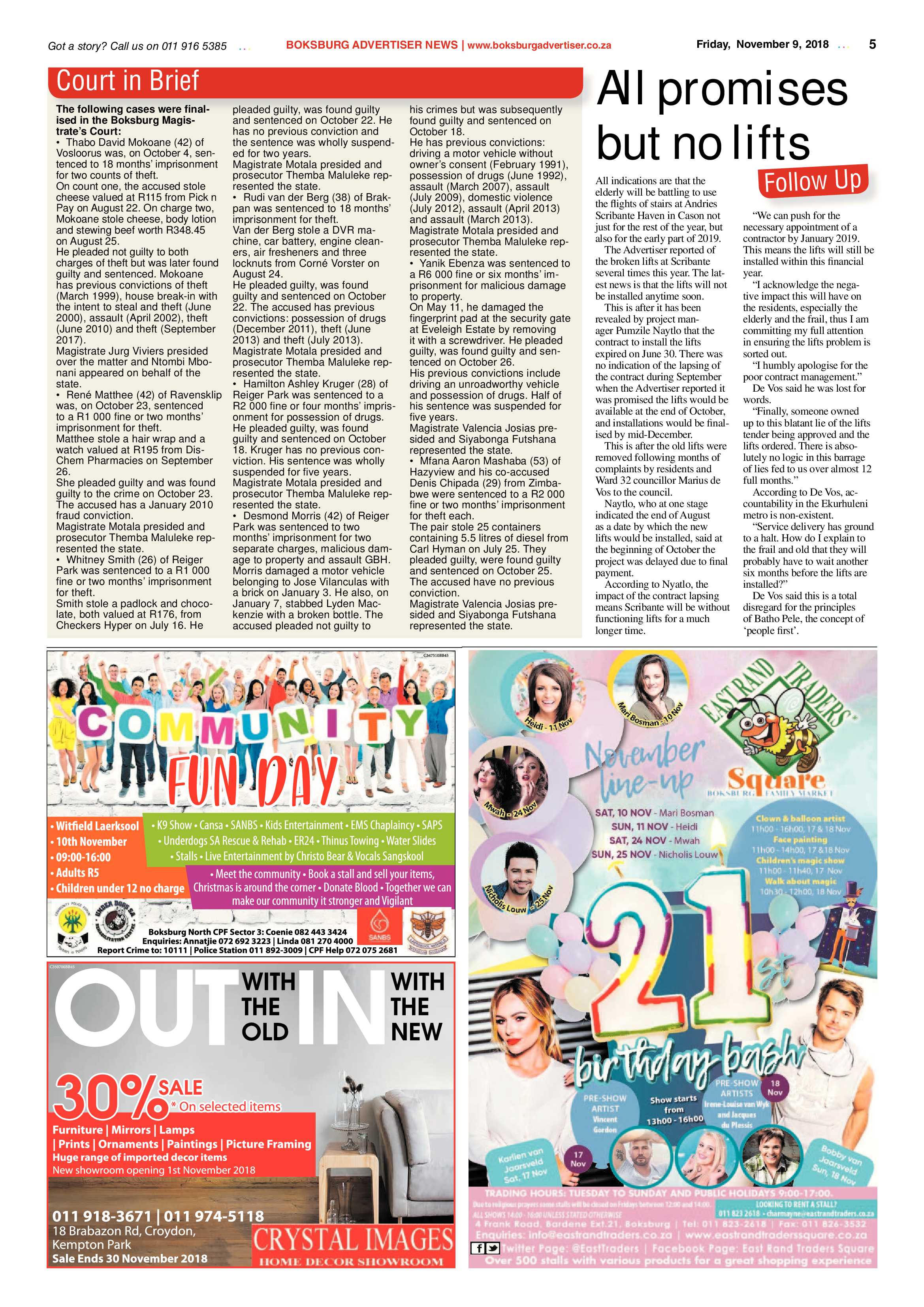 Boksburg Advertiser 06 November 2018 page 5