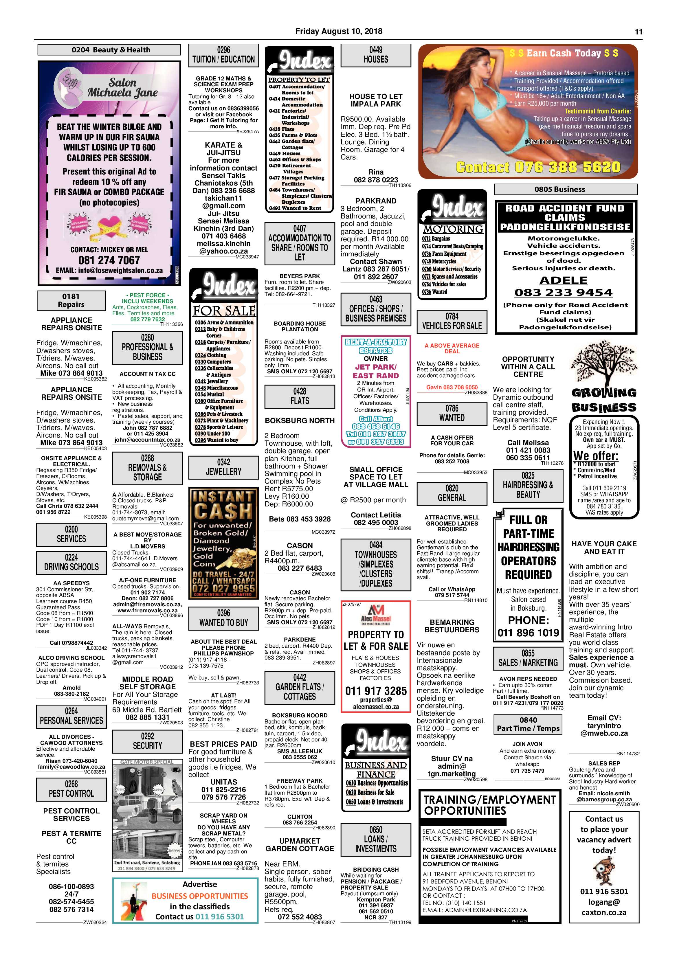 Boksburg Advertiser 07 August 2018 page 11