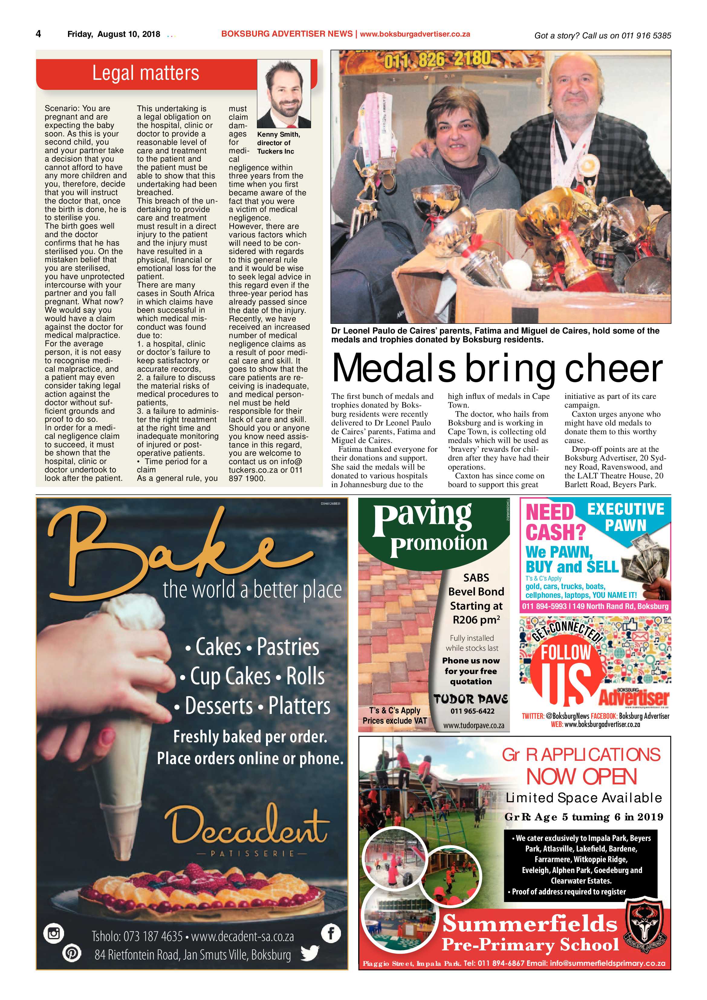 Boksburg Advertiser 07 August 2018 page 4