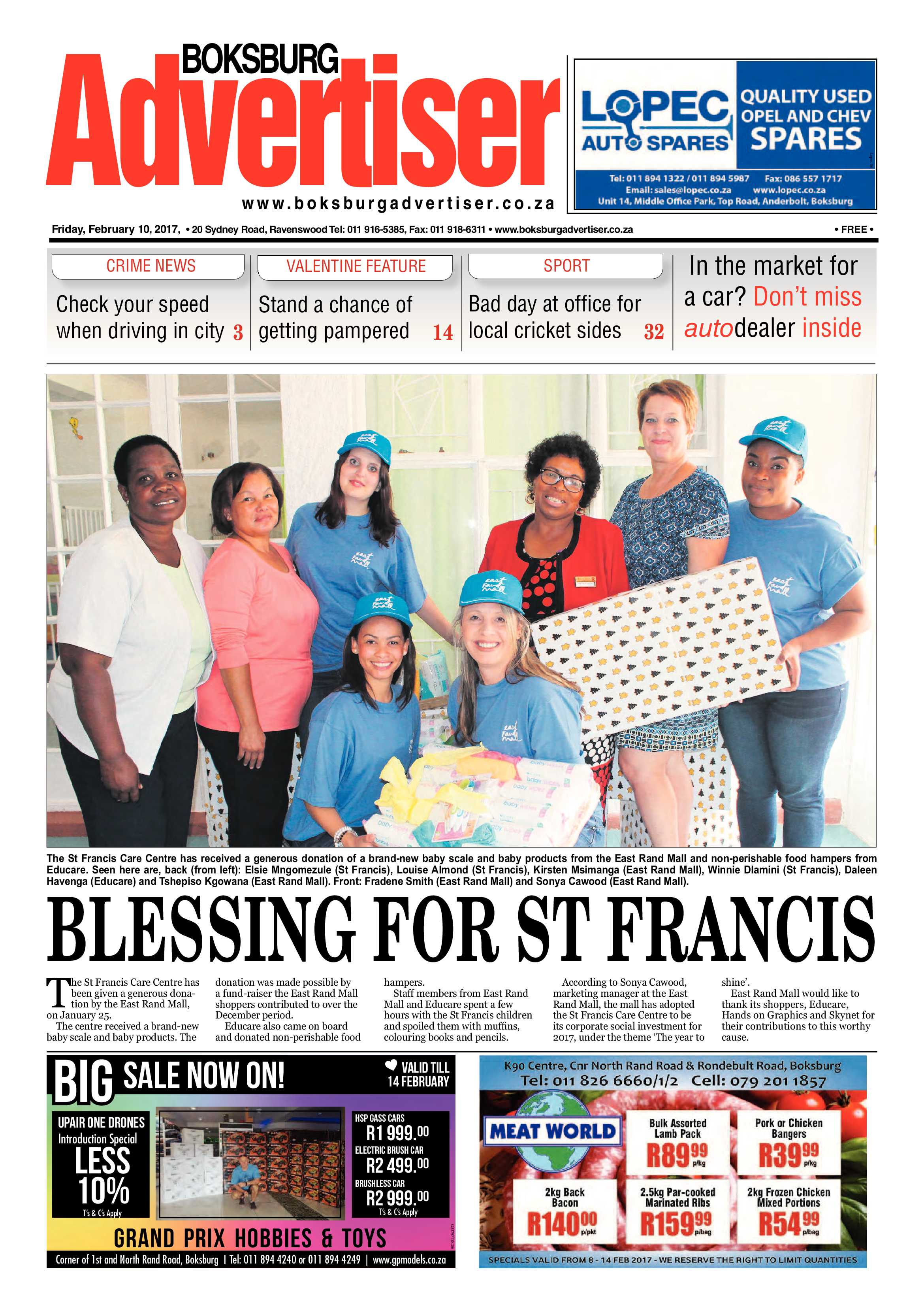Boksburg Advertiser 07 February 2017 page 1