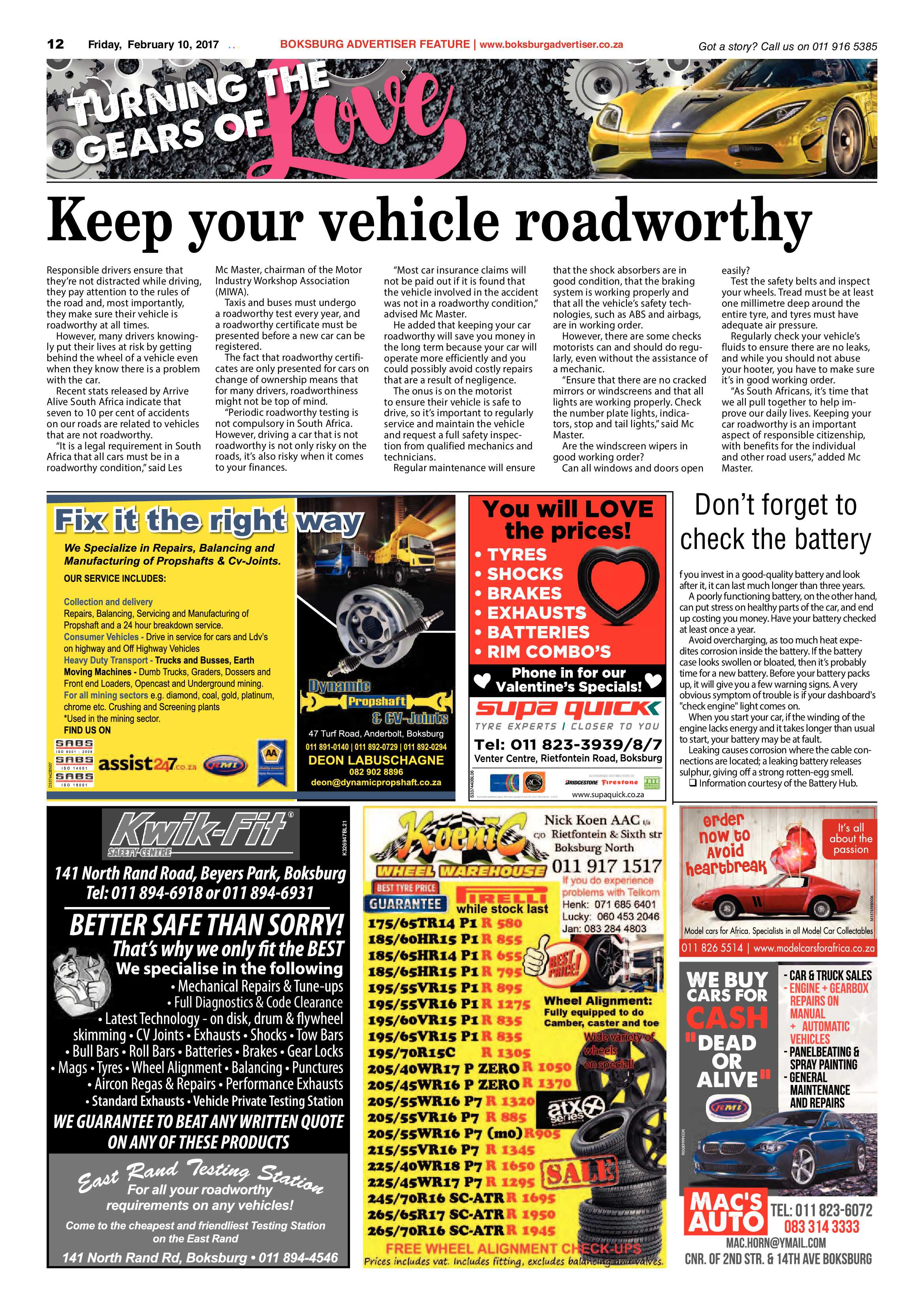Boksburg Advertiser 07 February 2017 page 12