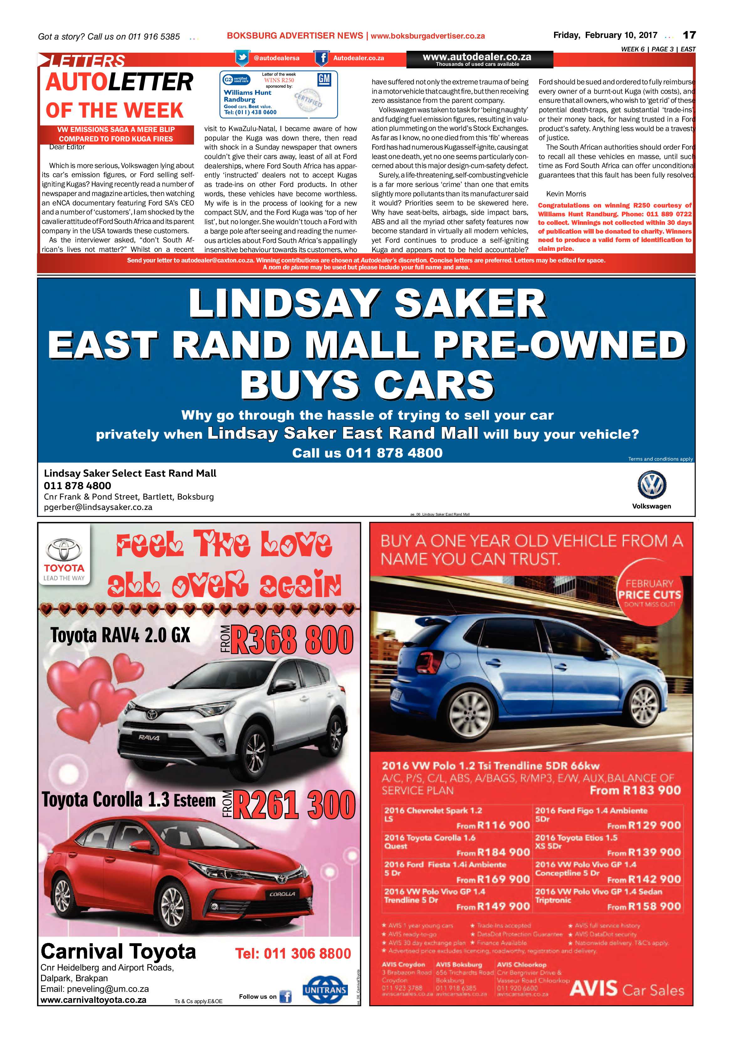 Boksburg Advertiser 07 February 2017 page 17