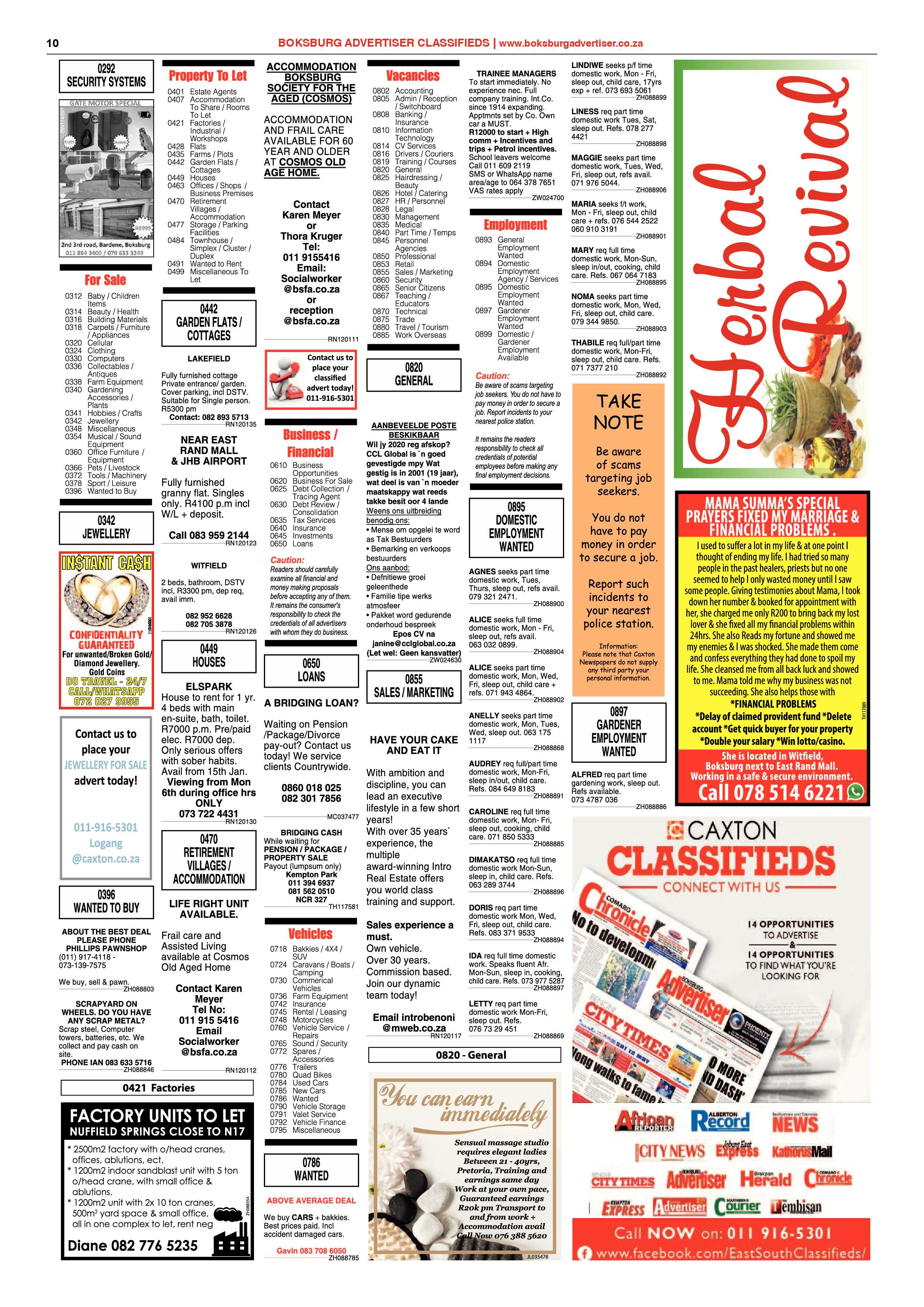 Boksburg Advertiser 07 January 2020 page 10