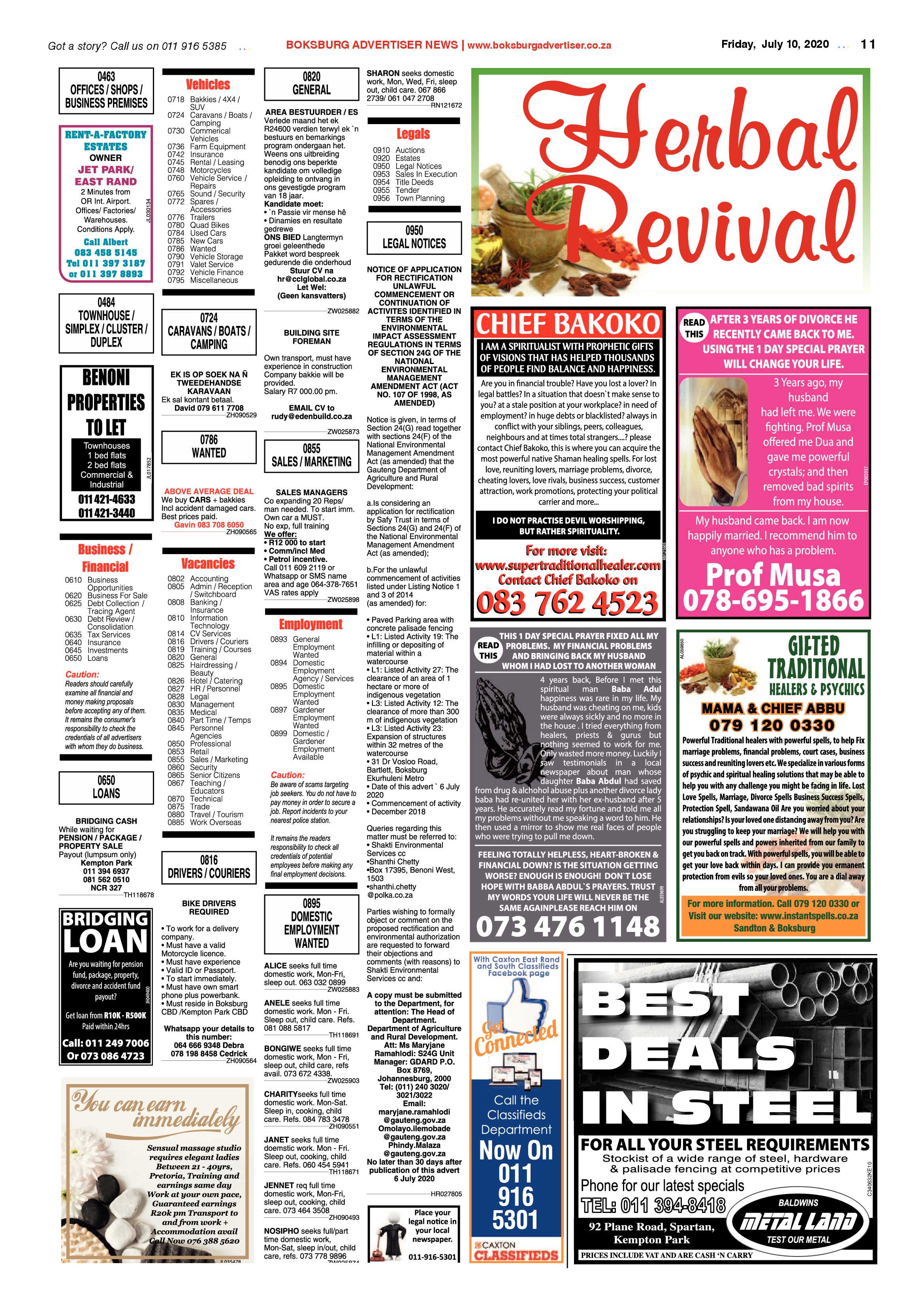 Boksburg Advertiser 07 July 2020 page 11