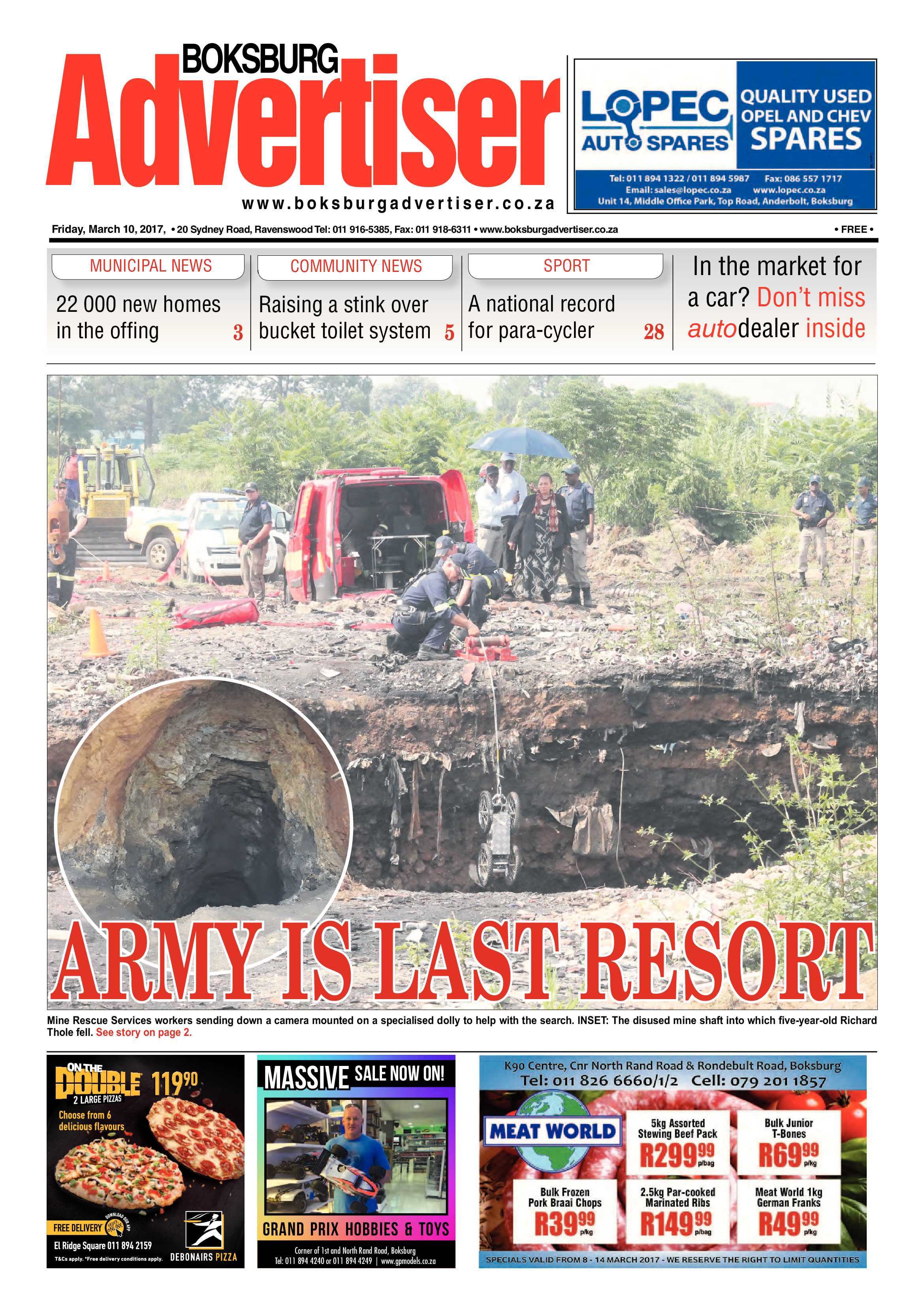 Boksburg Advertiser 07 March 2017 page 1