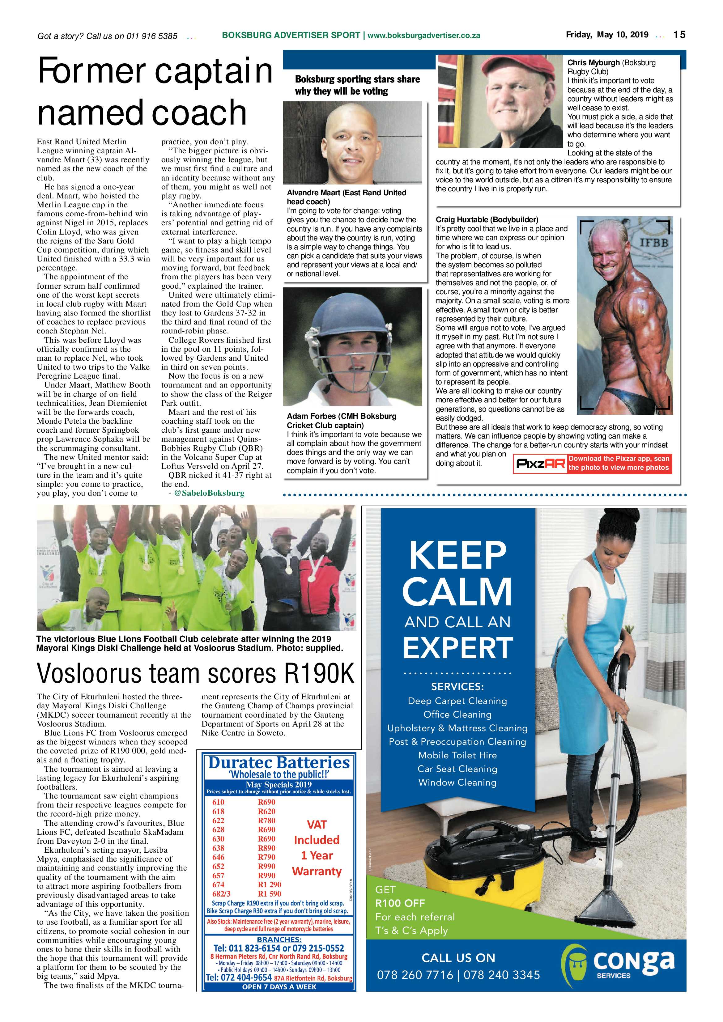 Boksburg Advertiser 07 May 2019 page 15