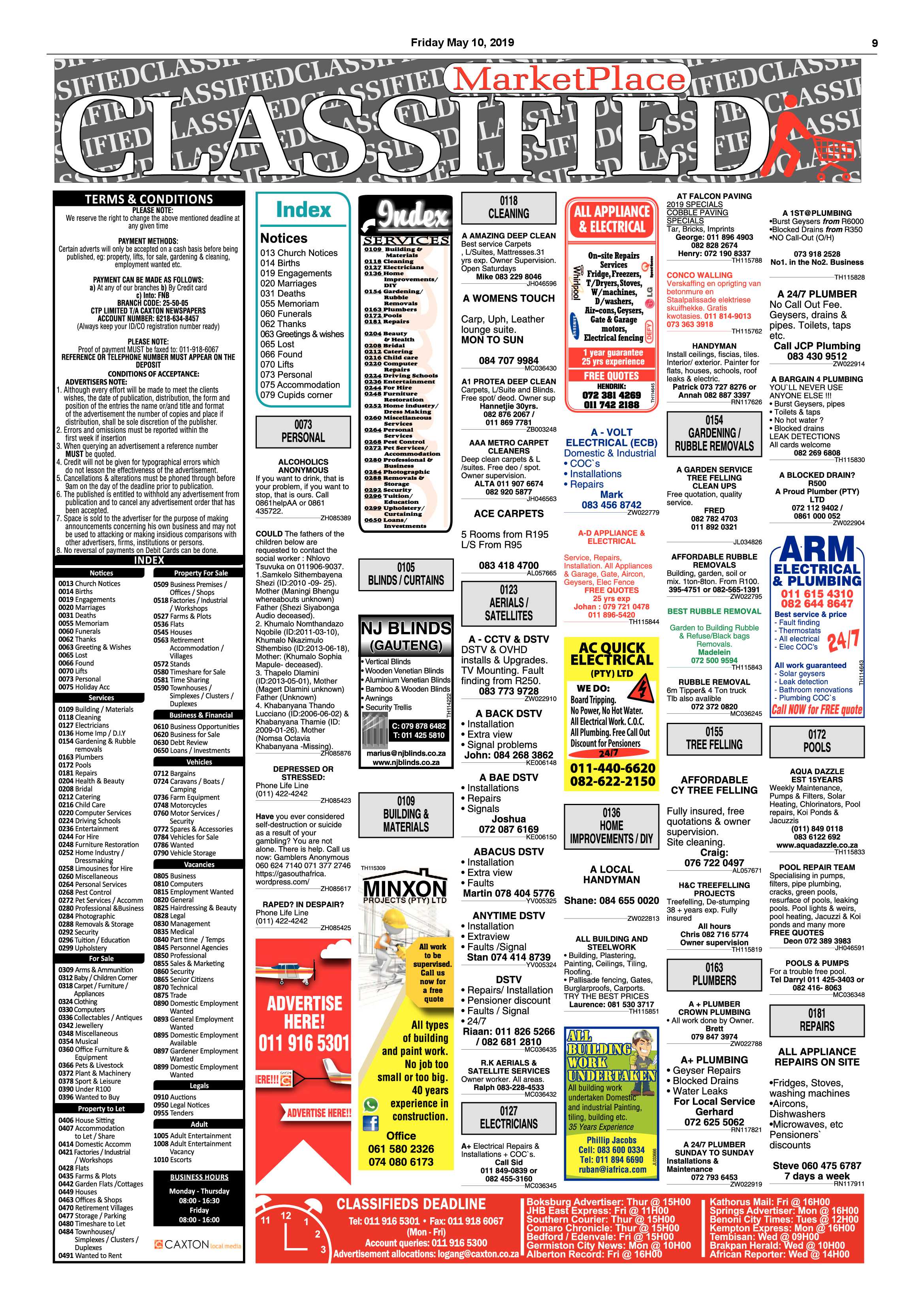 Boksburg Advertiser 07 May 2019 page 9