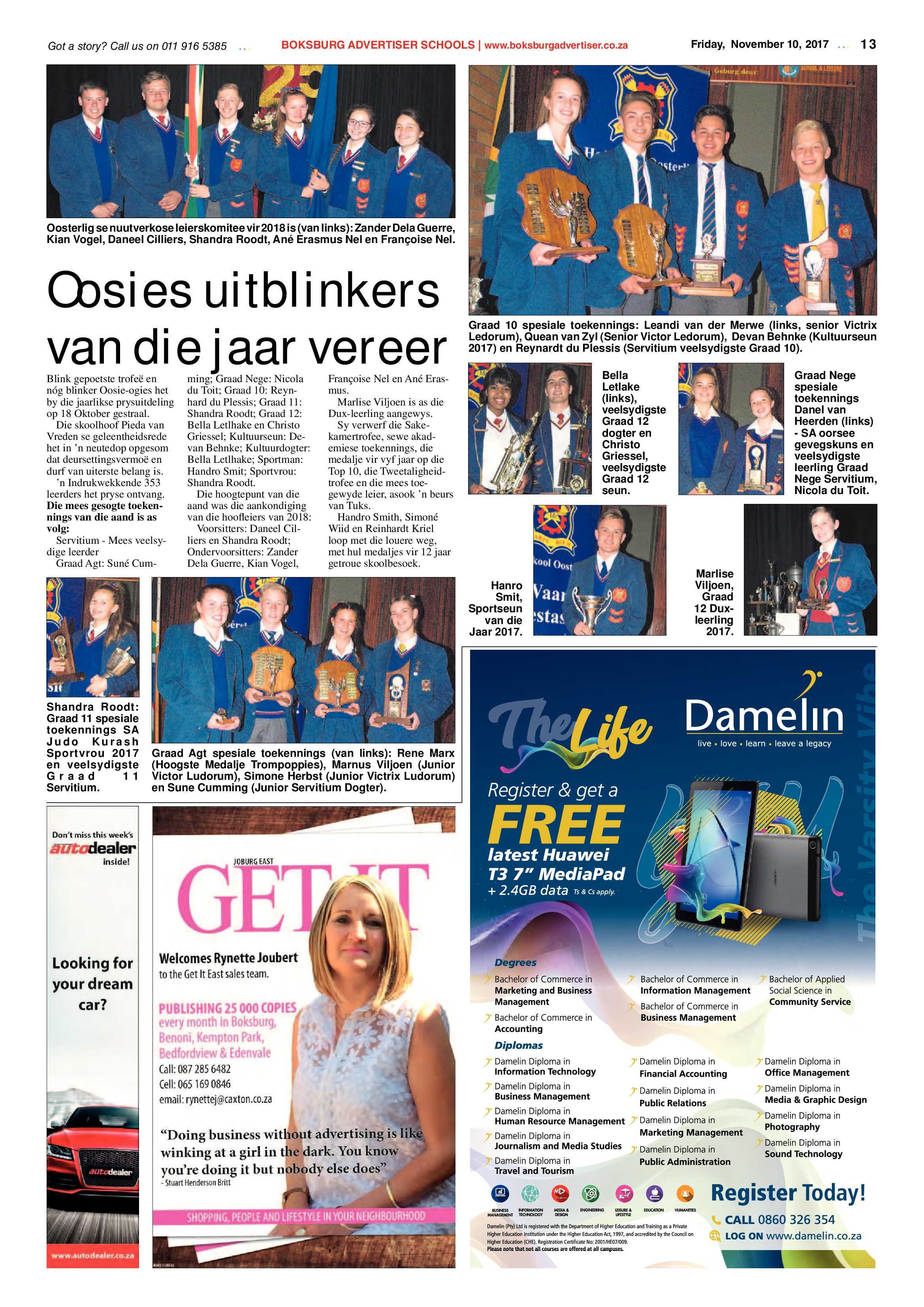 Boksburg Advertiser 07 November 2017 page 13