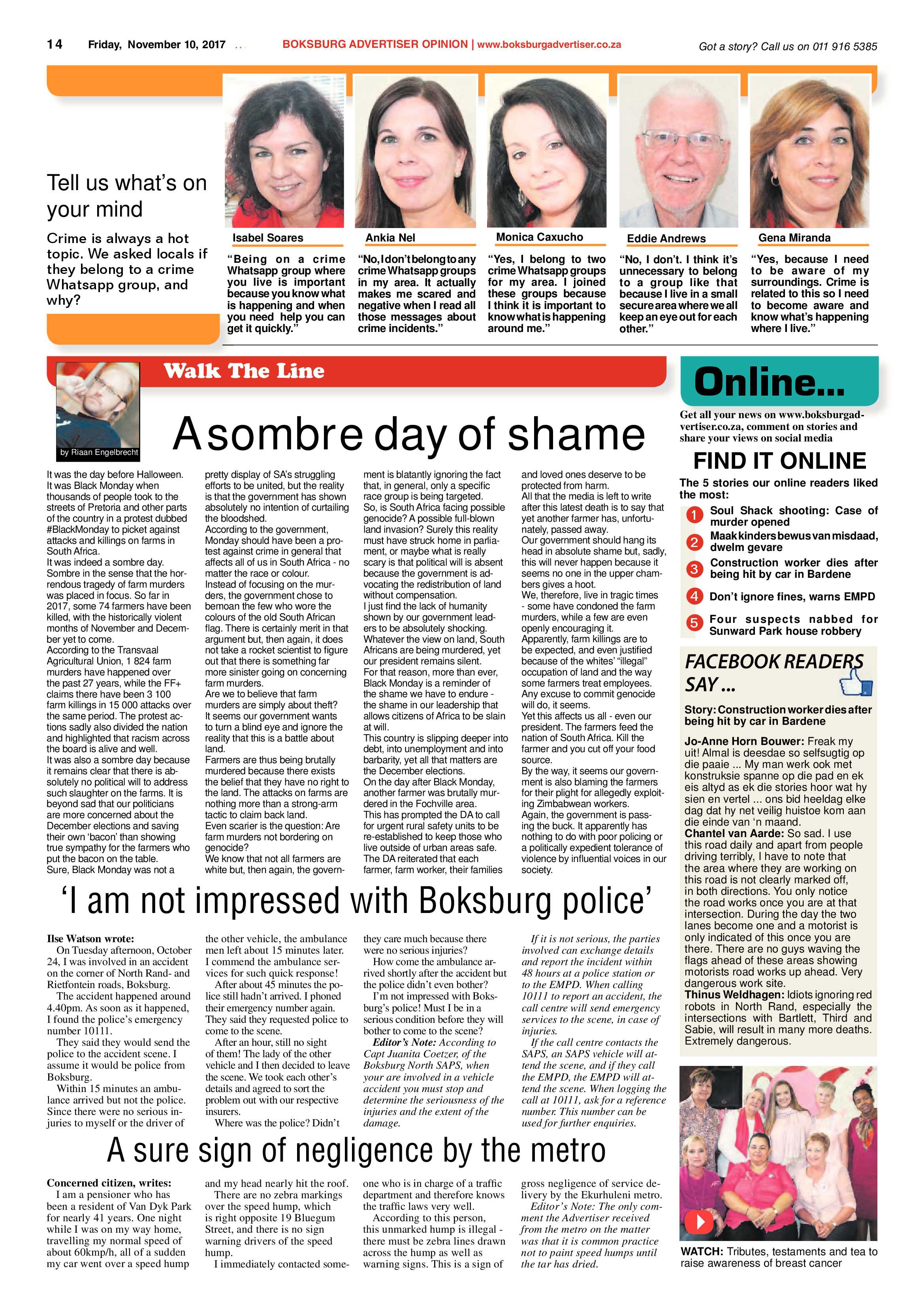 Boksburg Advertiser 07 November 2017 page 14