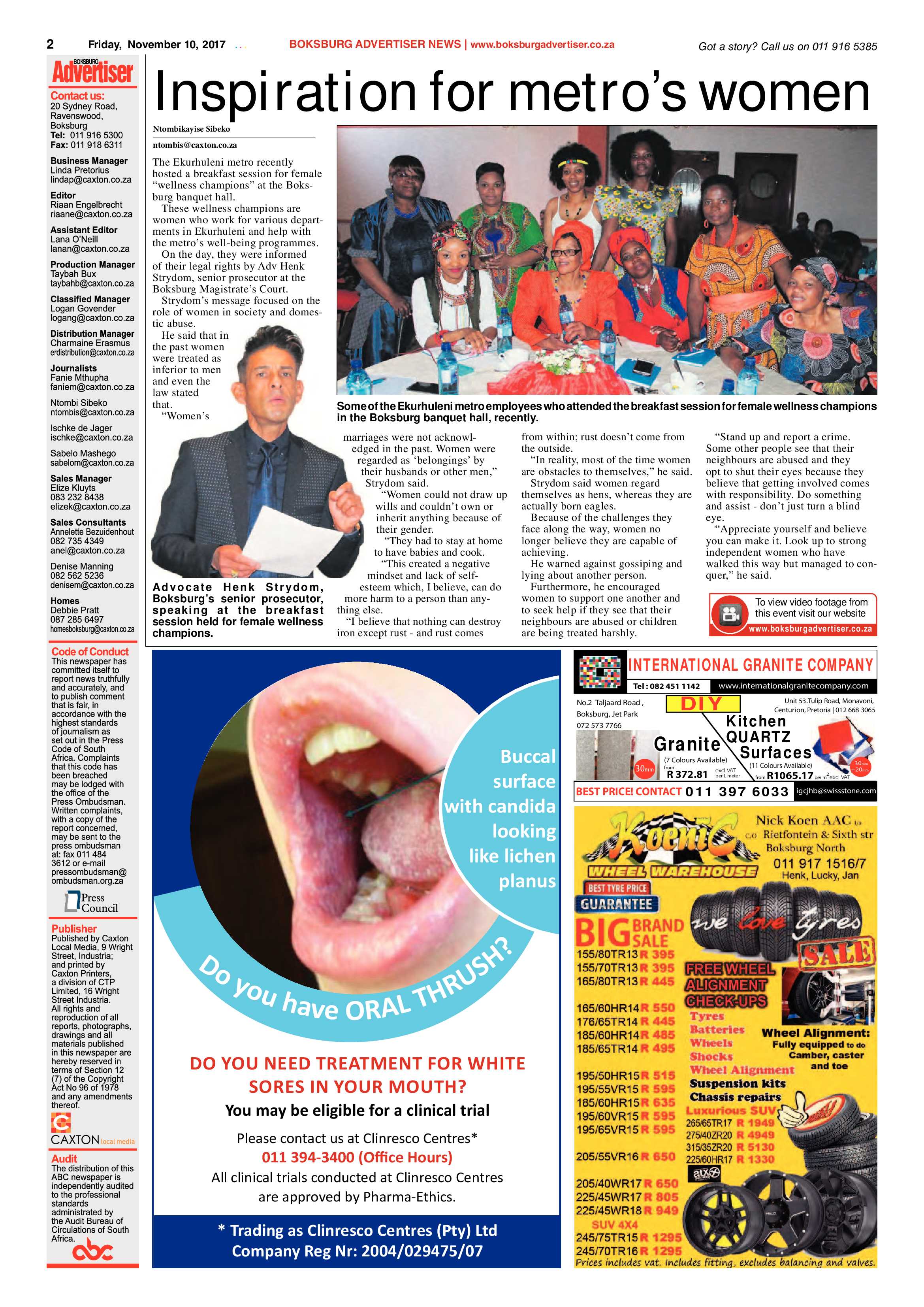 Boksburg Advertiser 07 November 2017 page 2
