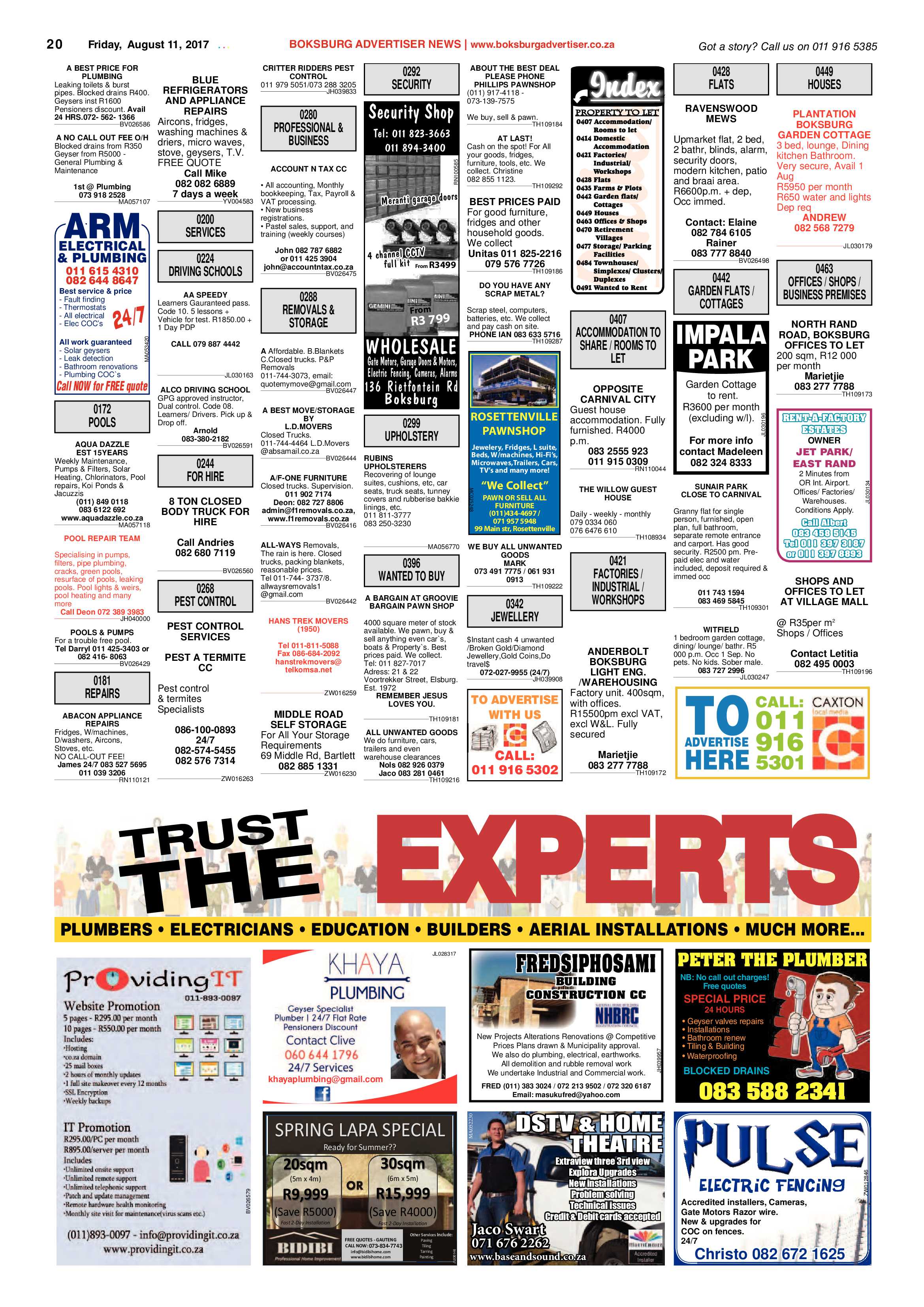 Boksburg Advertiser 08 August 2017 page 20