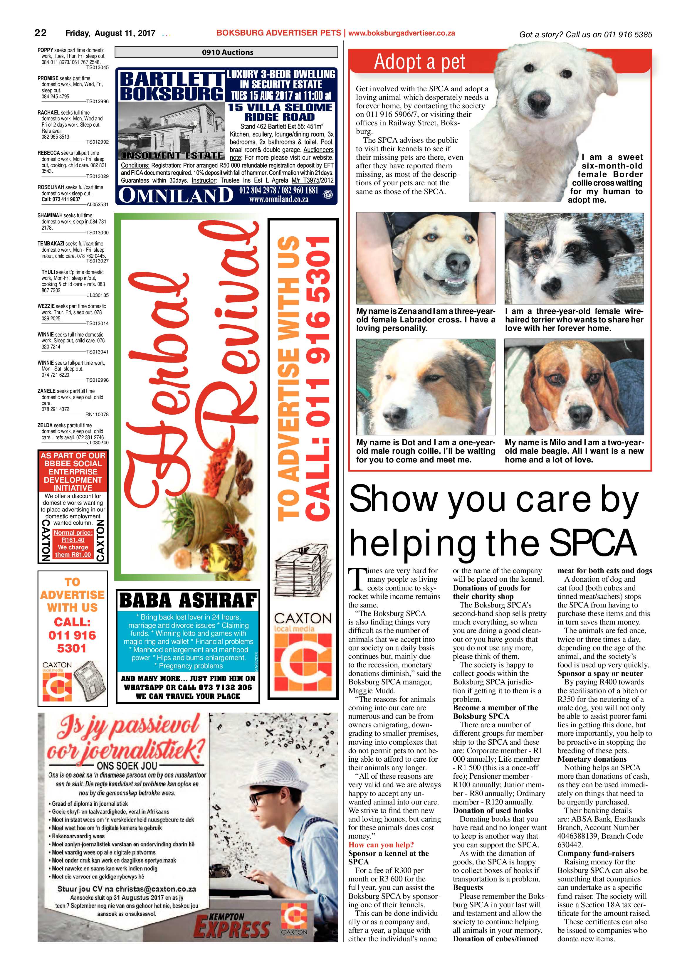 Boksburg Advertiser 08 August 2017 page 22