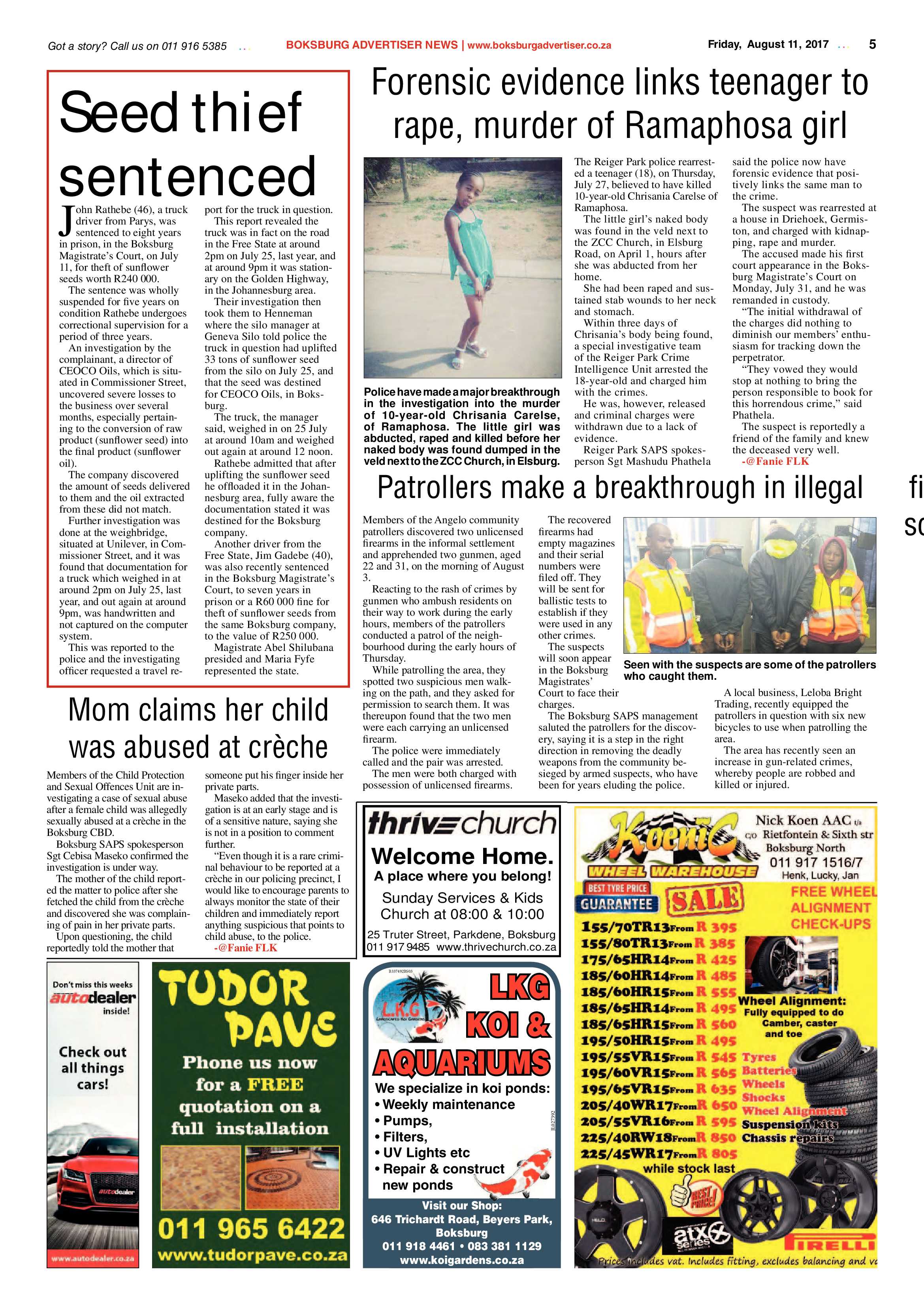 Boksburg Advertiser 08 August 2017 page 5