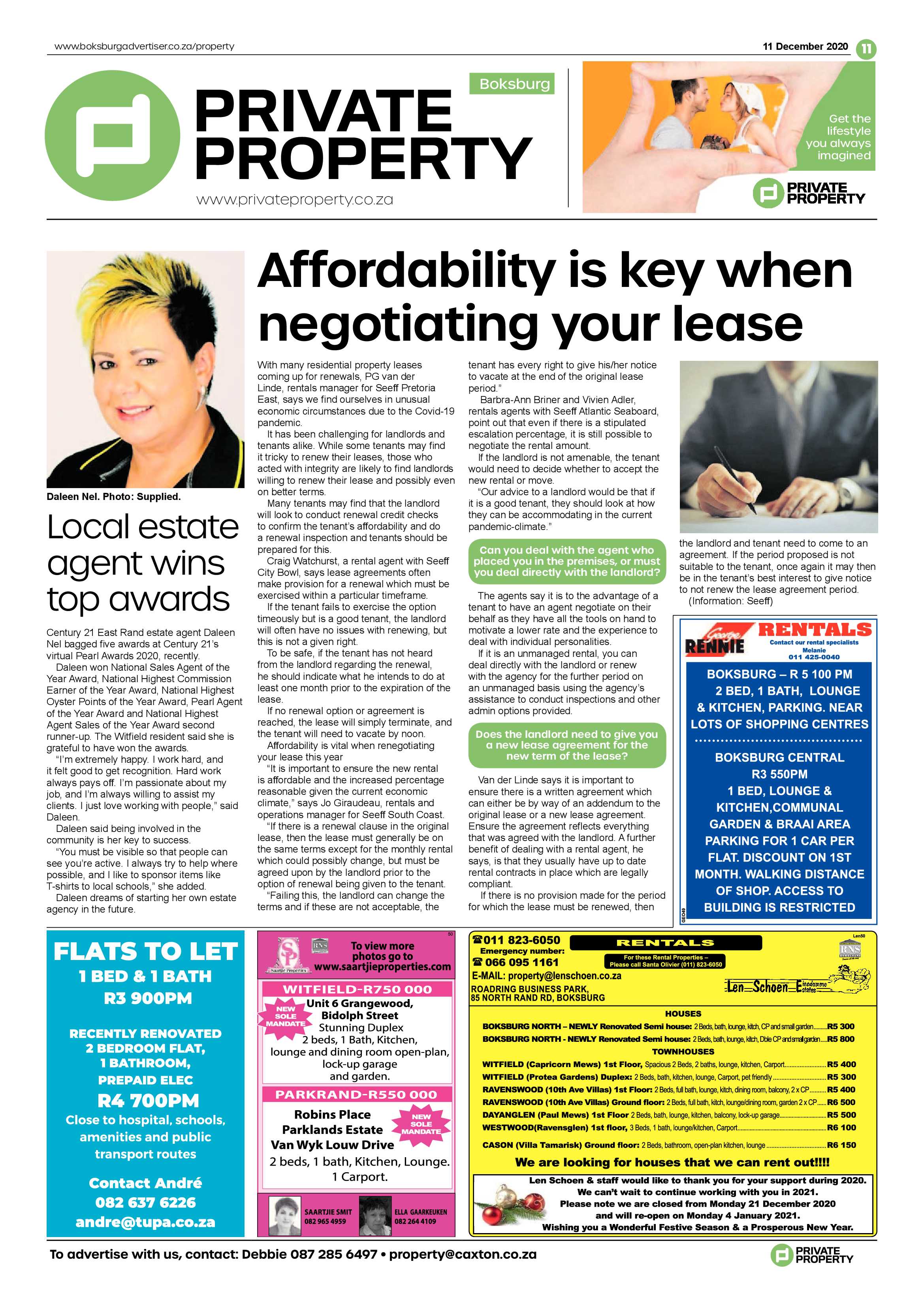 Boksburg Advertiser 08 December  2020 page 11