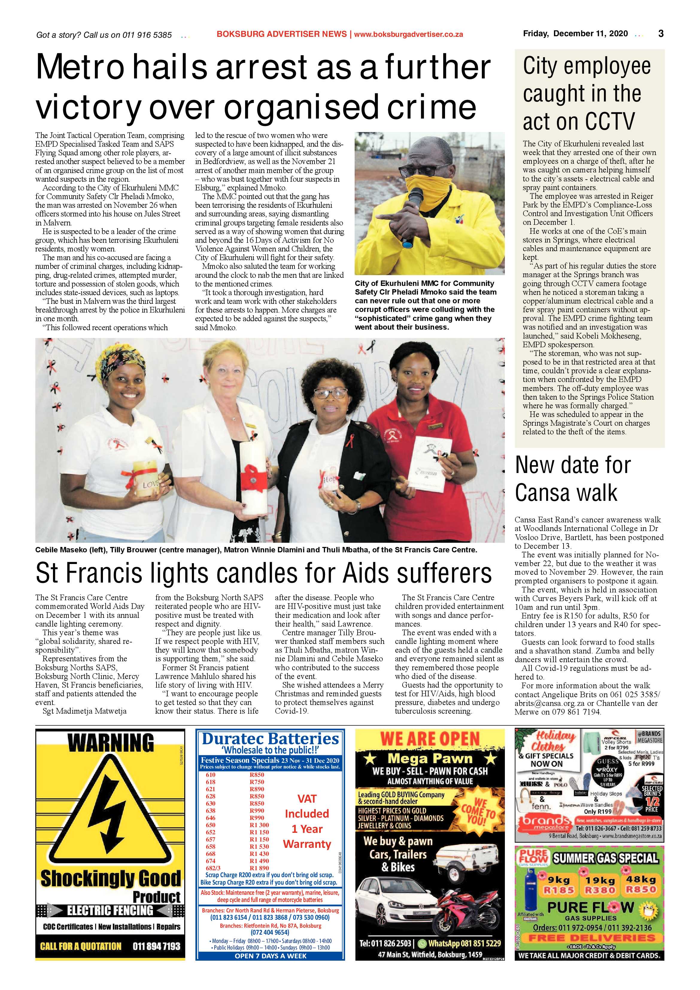 Boksburg Advertiser 08 December  2020 page 3