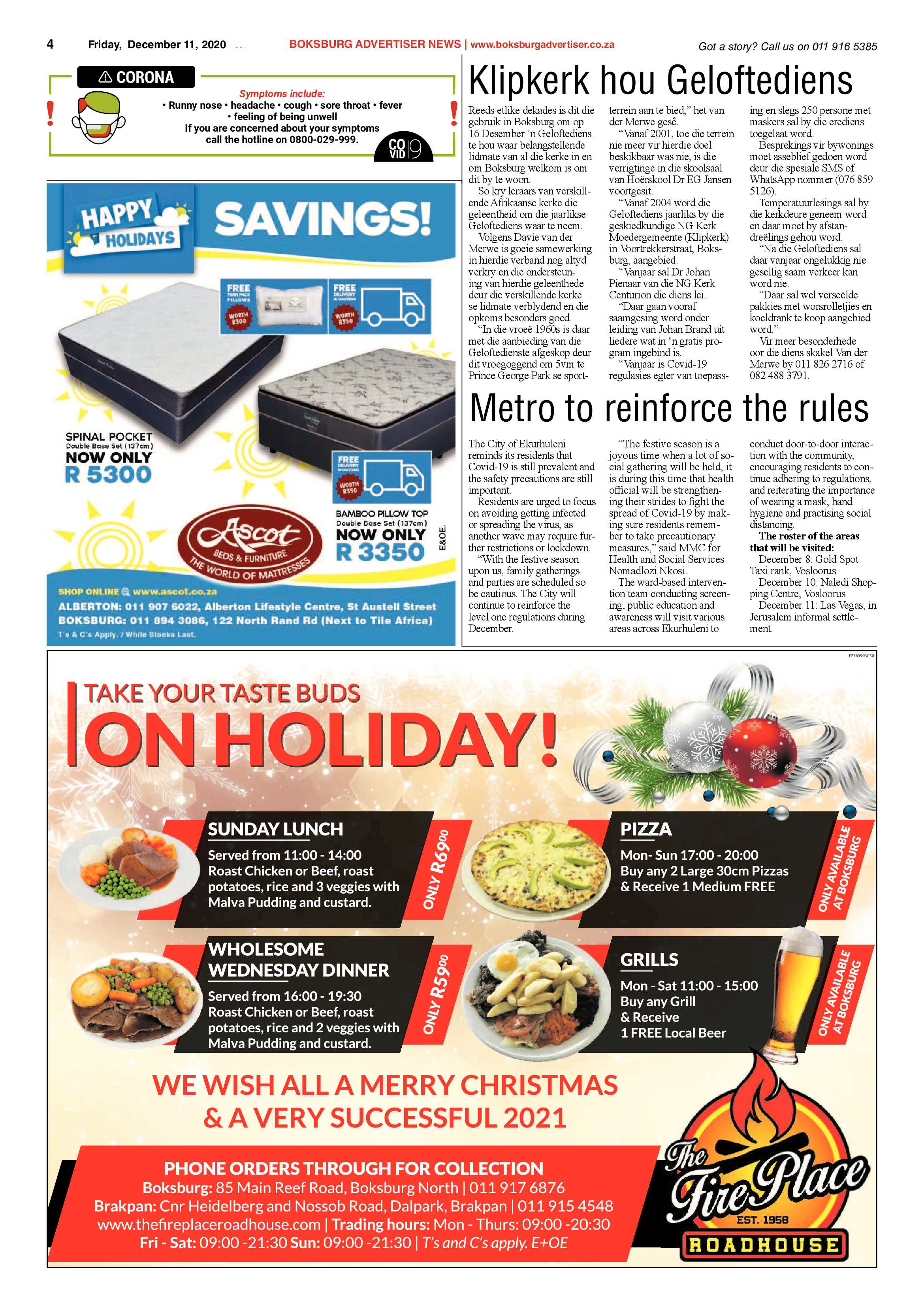 Boksburg Advertiser 08 December  2020 page 4
