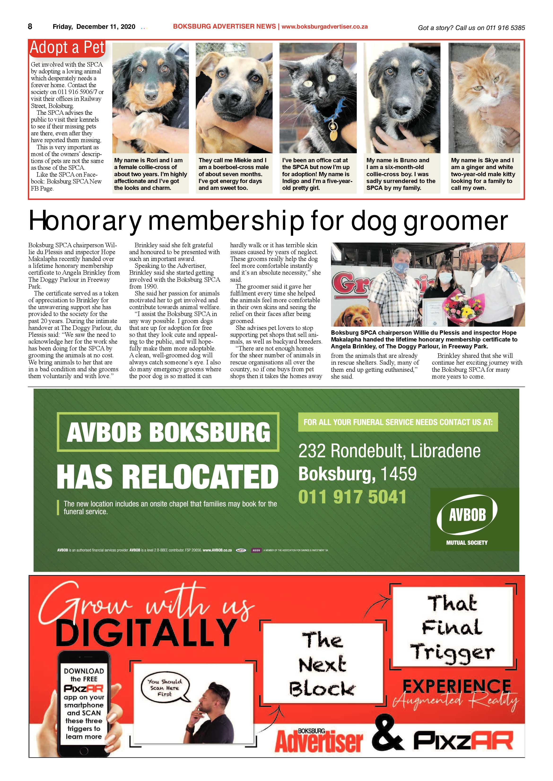 Boksburg Advertiser 08 December  2020 page 8