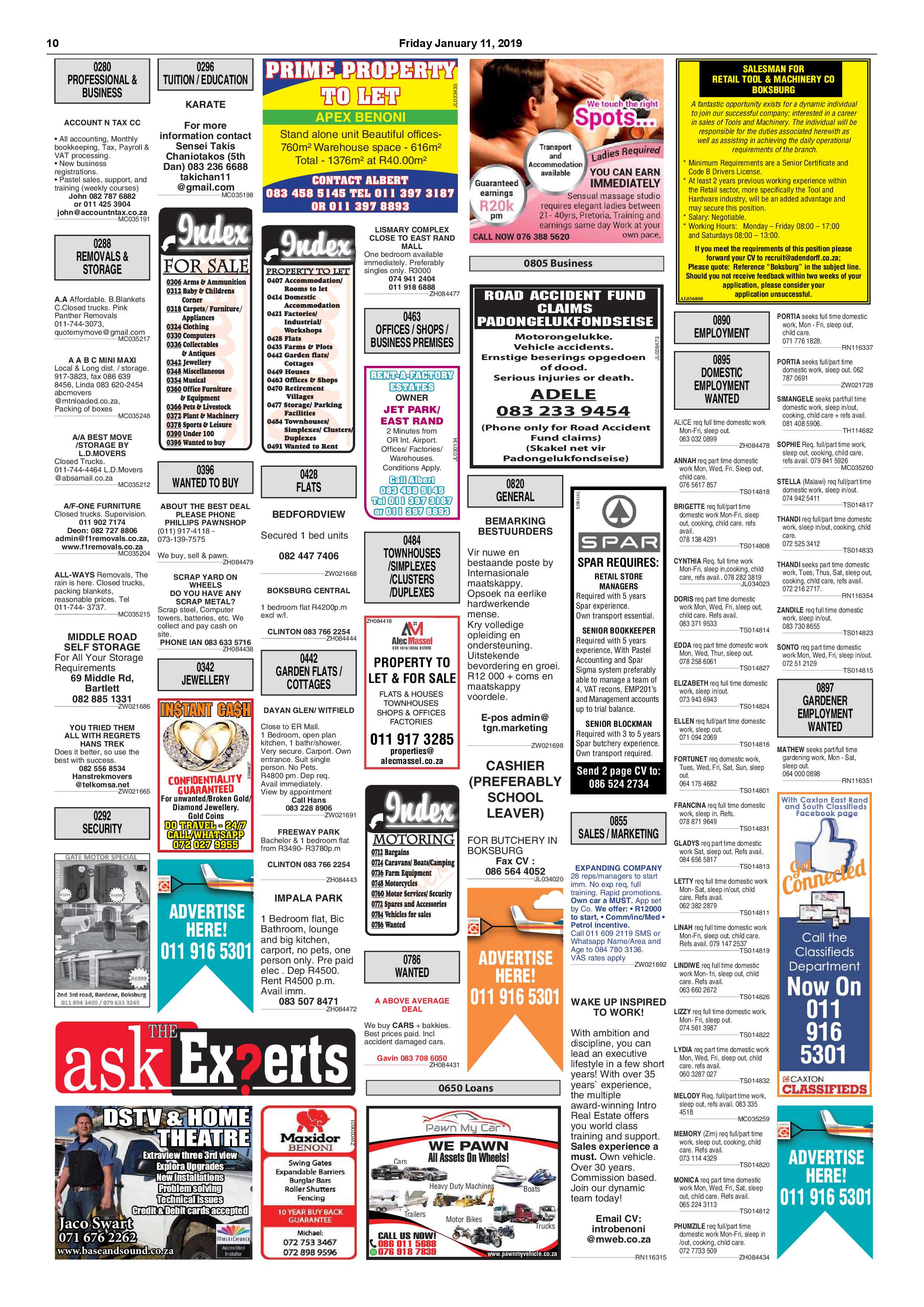 Boksburg Advertiser 08 January 2019 page 10