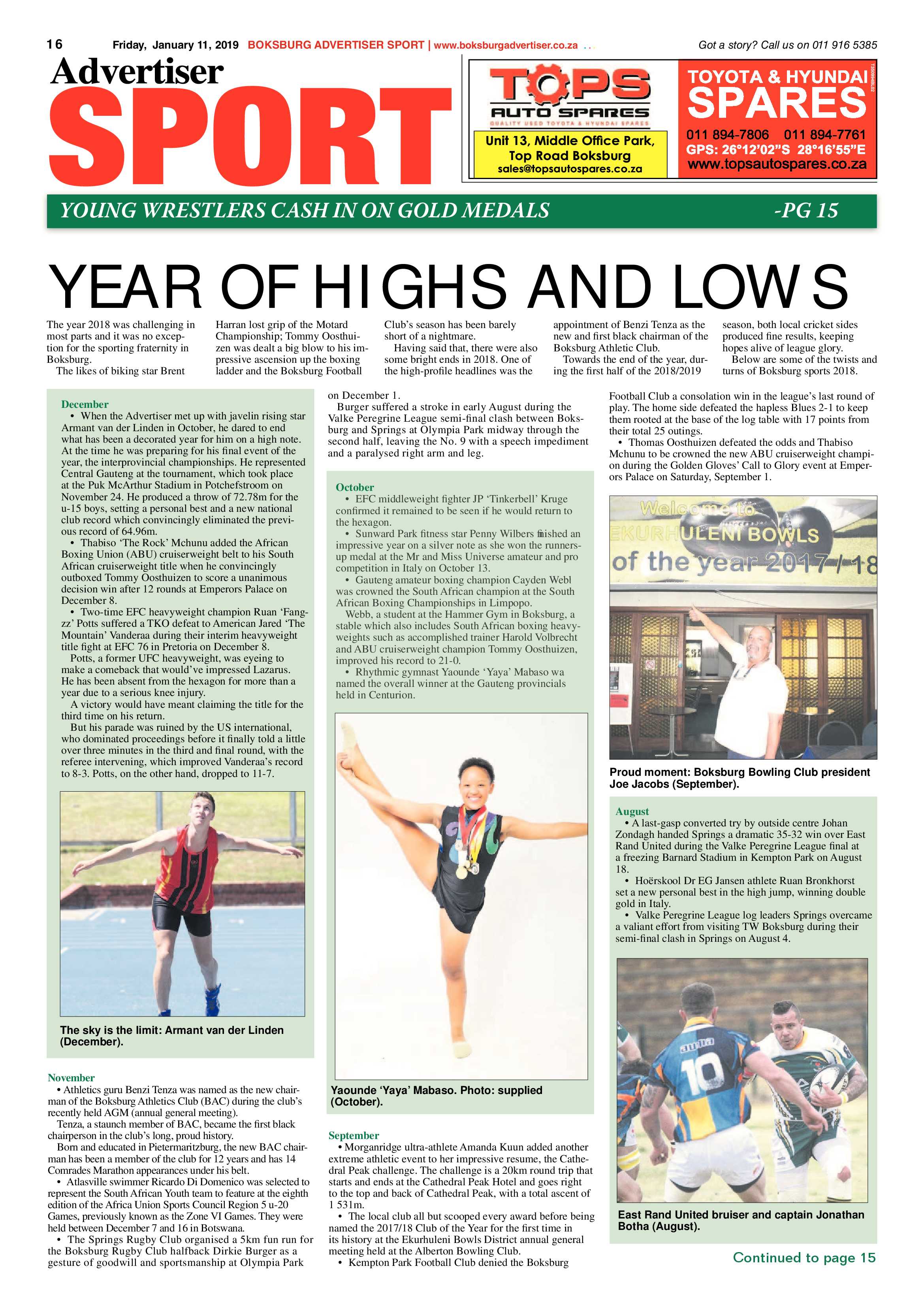 Boksburg Advertiser 08 January 2019 page 16