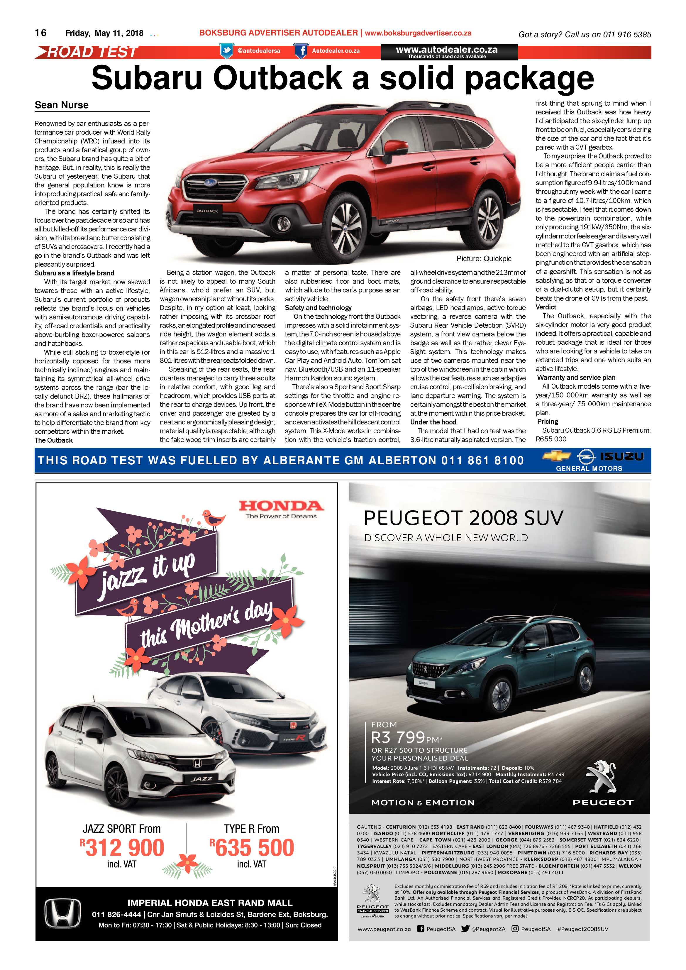 Boksburg Advertiser 08 May 2018 page 16