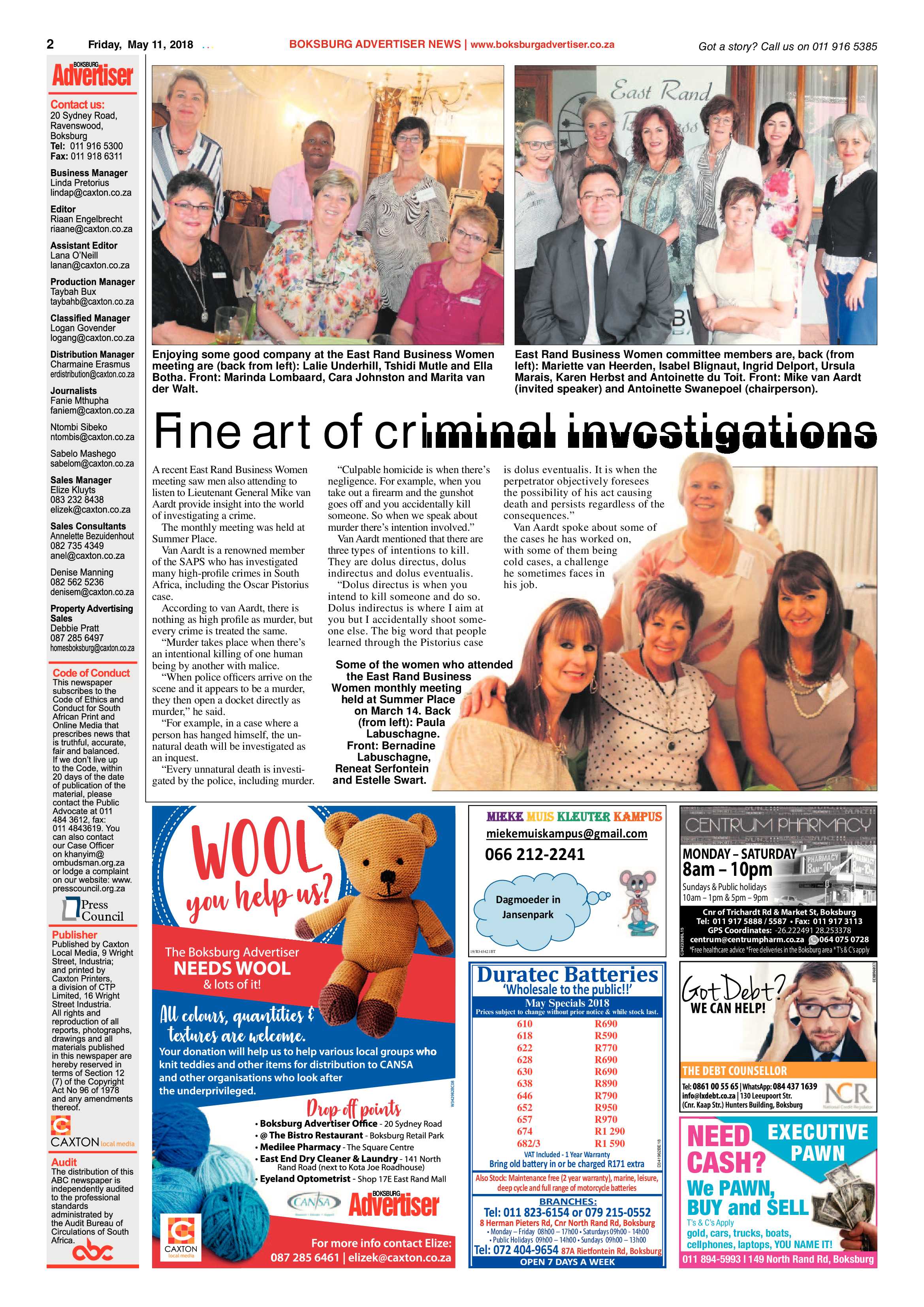 Boksburg Advertiser 08 May 2018 page 2
