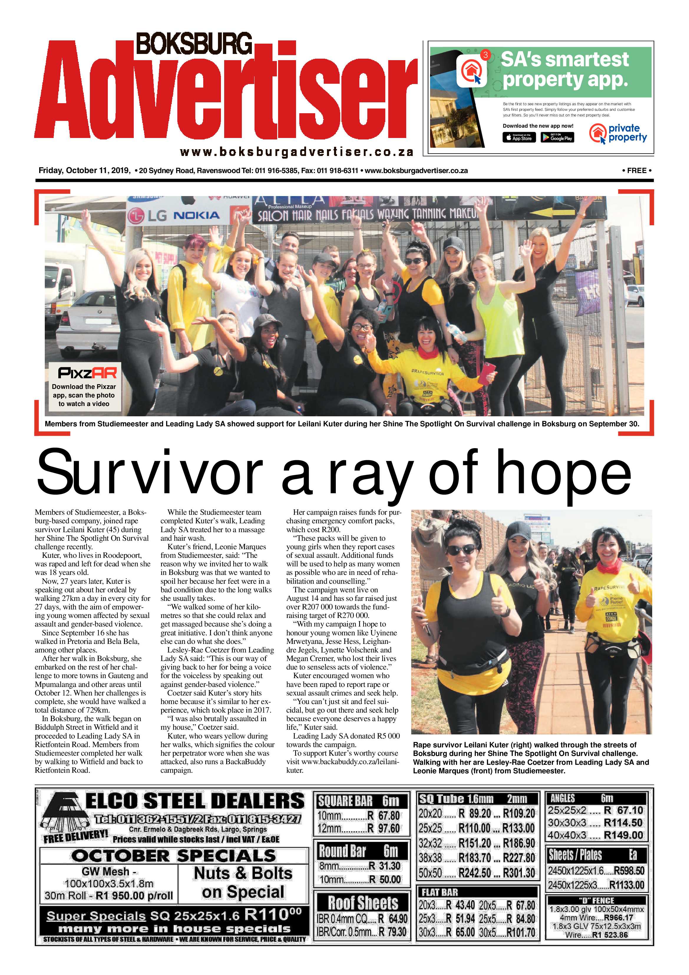 Boksburg Advertiser 08 October 2019 page 1