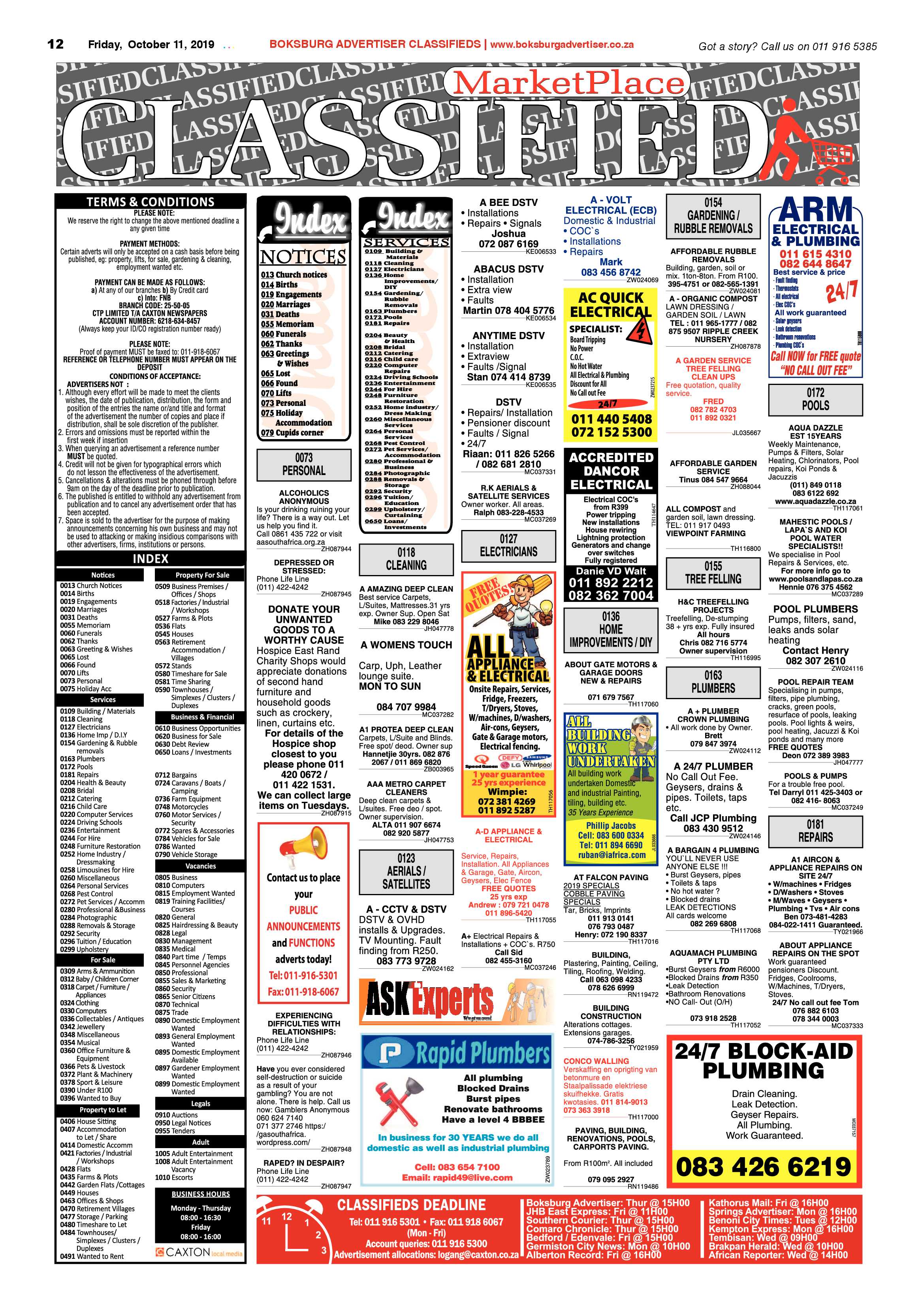 Boksburg Advertiser 08 October 2019 page 12
