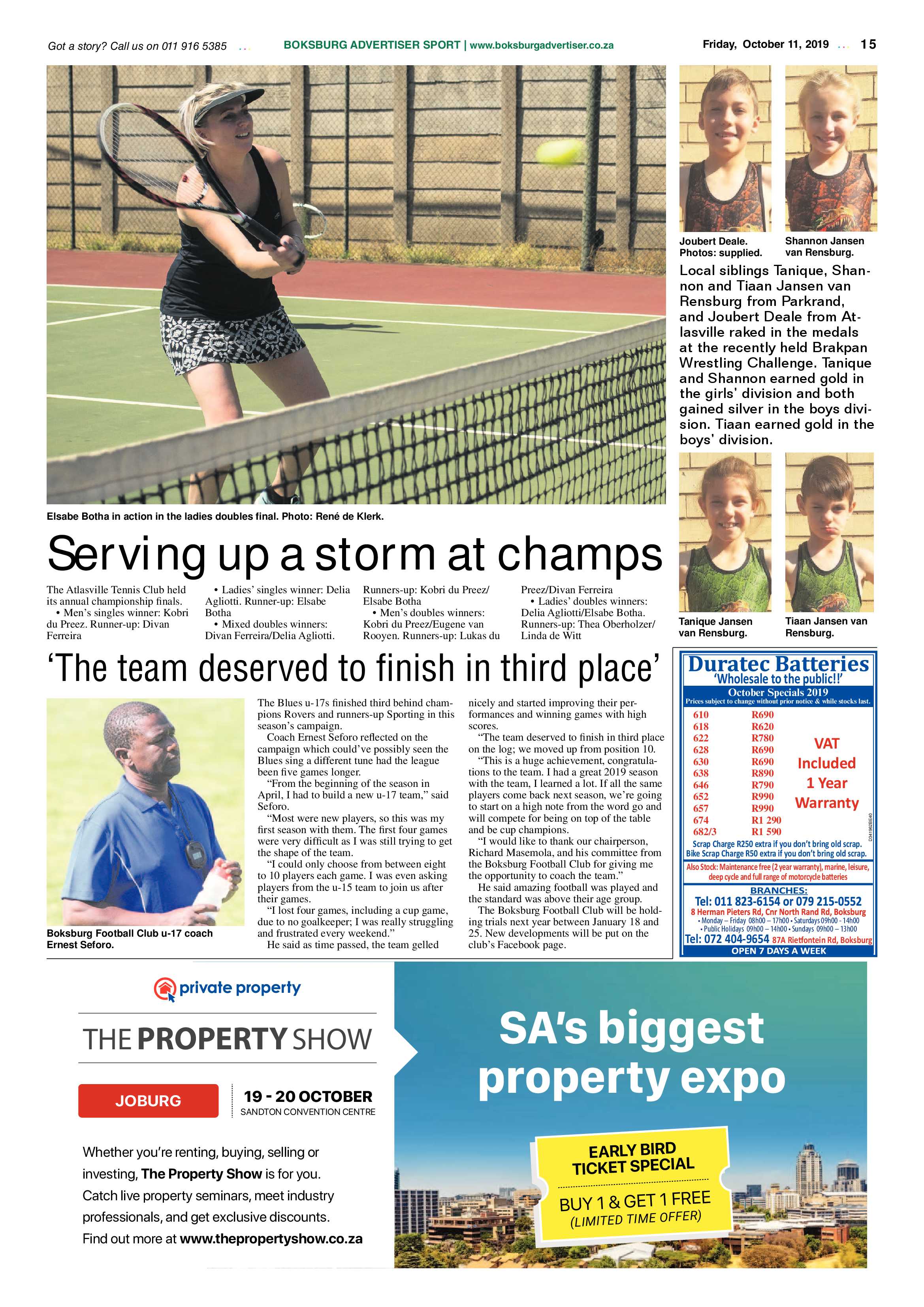 Boksburg Advertiser 08 October 2019 page 15