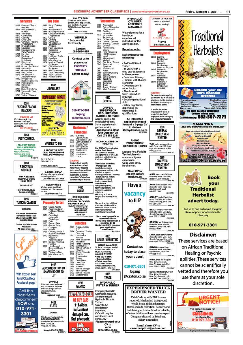 Boksburg Advertiser 08 October 2021 page 12