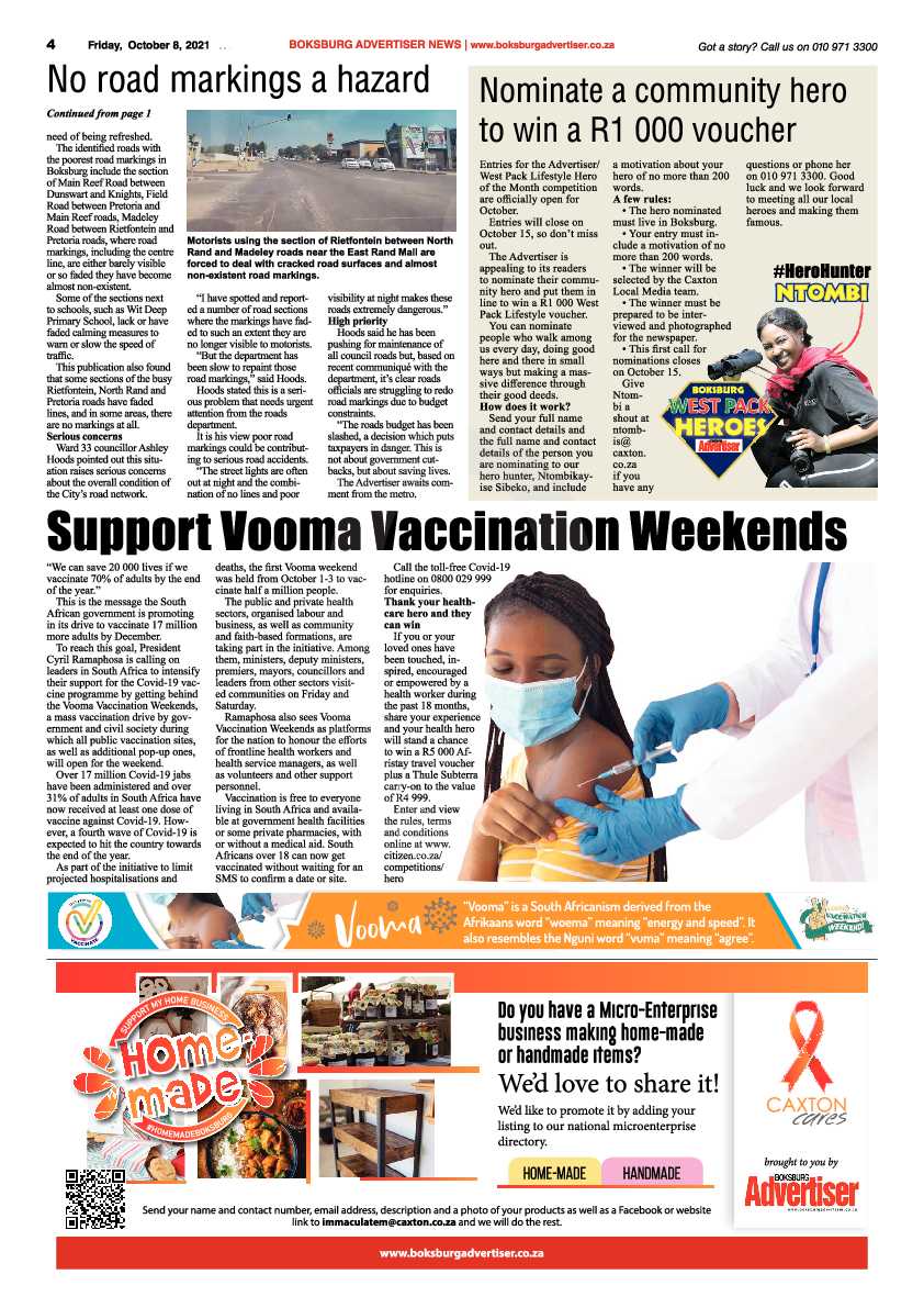 Boksburg Advertiser 08 October 2021 page 16