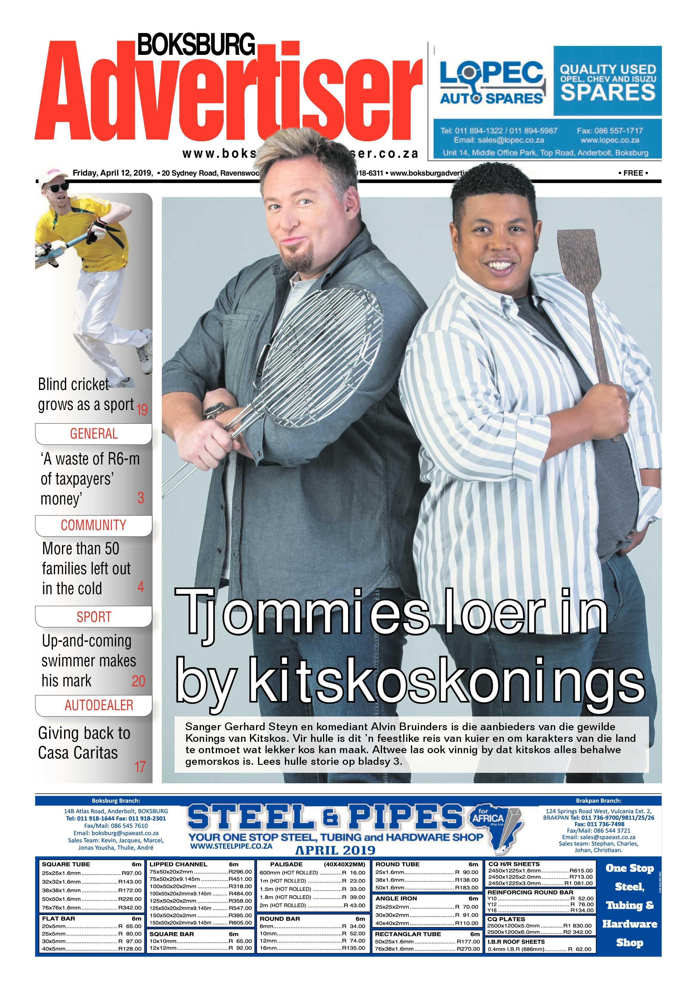 Boksburg Advertiser 09 April 2019 page 1