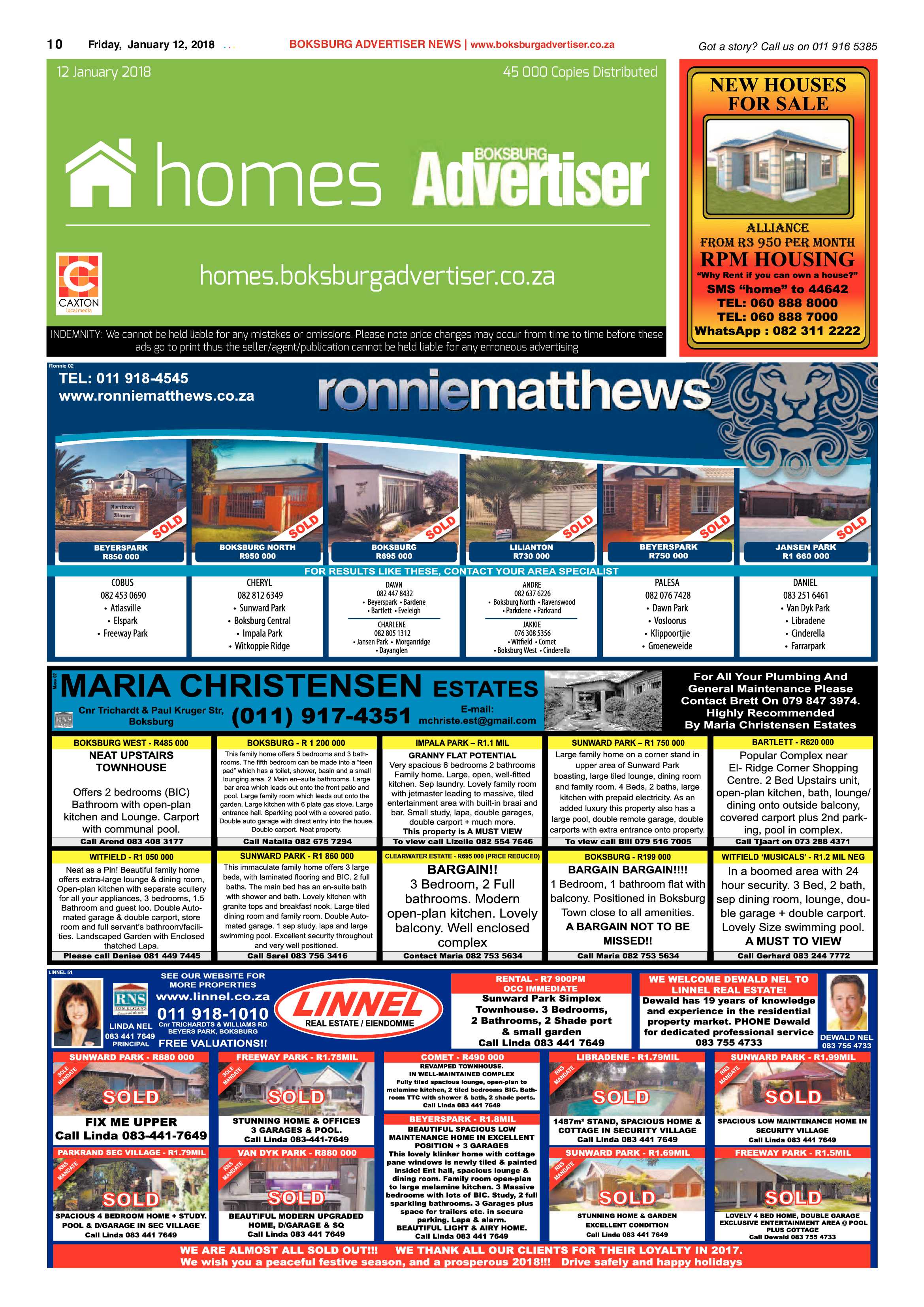 Boksburg Advertiser 09 January 2017 page 10
