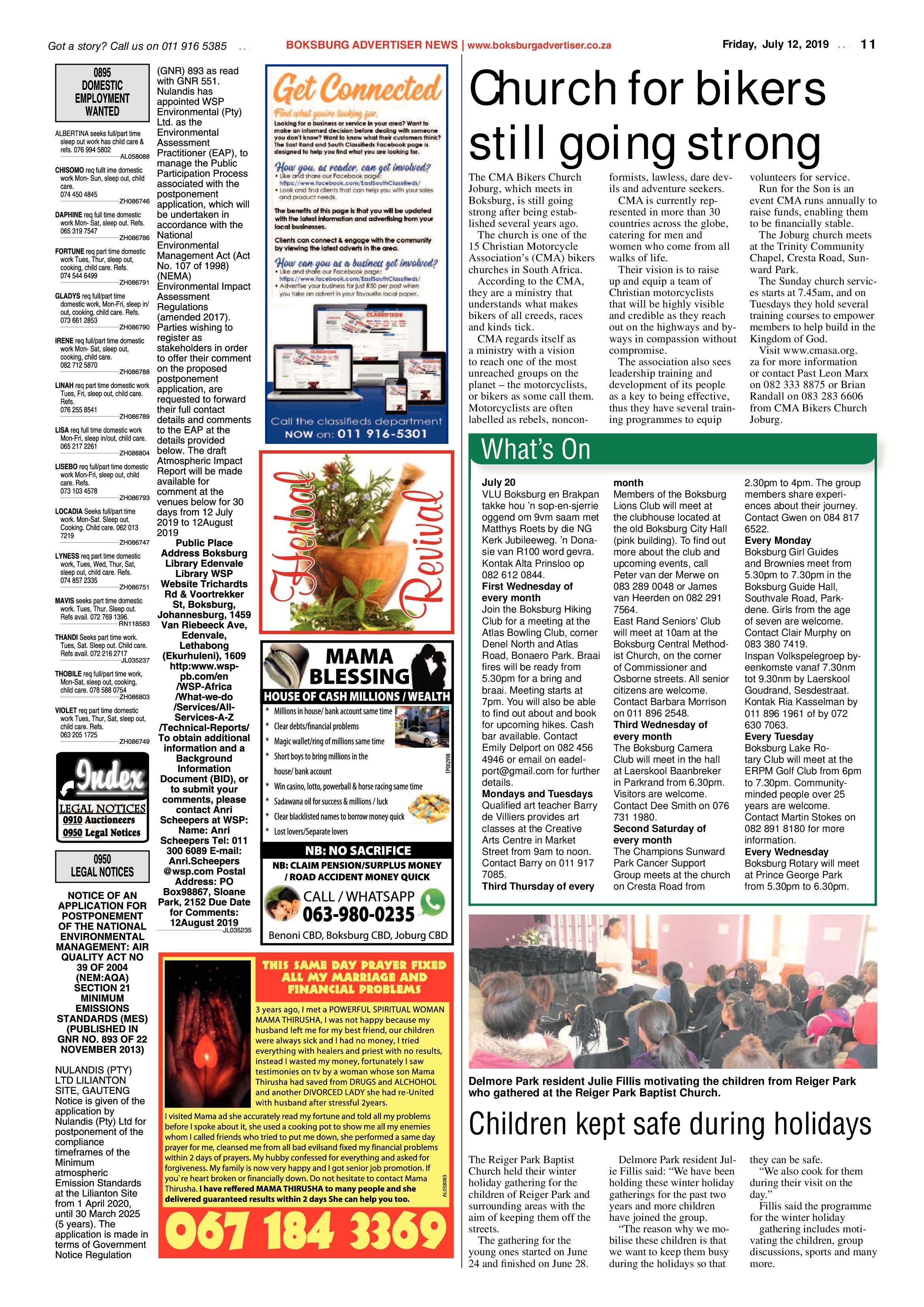 Boksburg Advertiser 09 July 2019 page 11