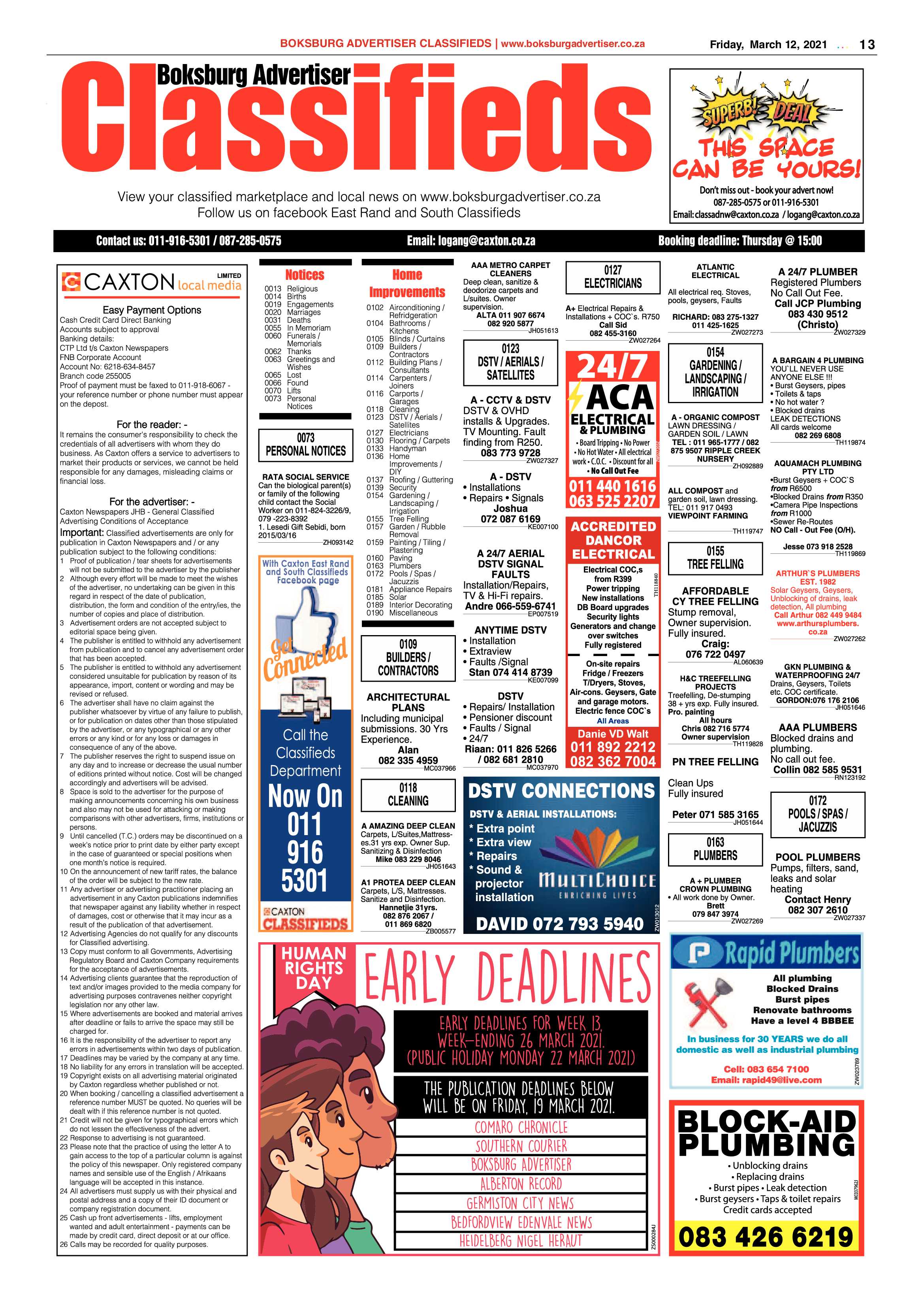 Boksburg Advertiser 09 March 2021 page 13