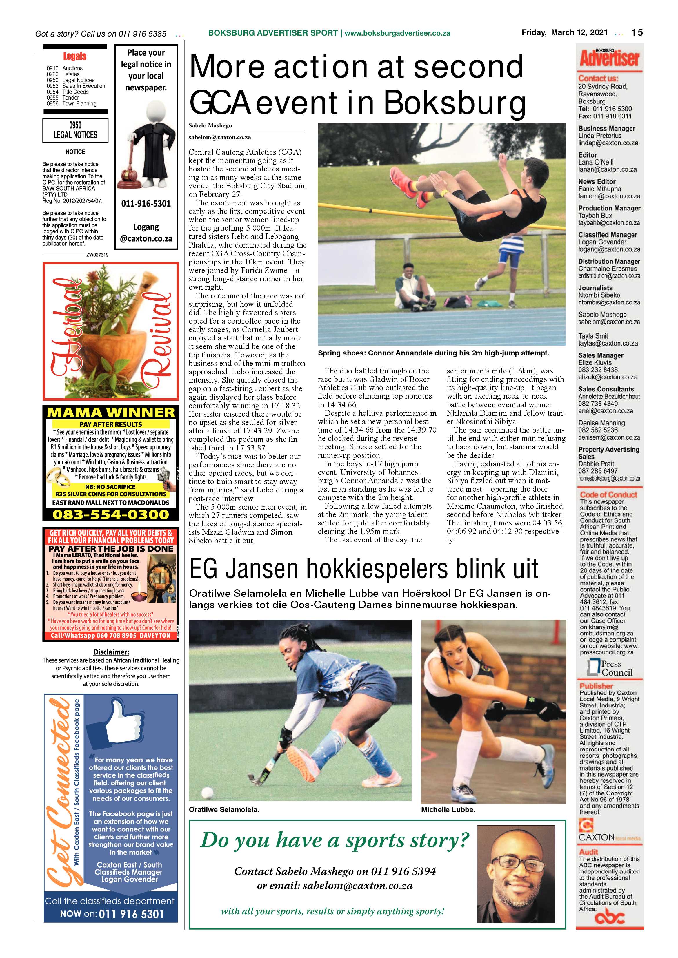 Boksburg Advertiser 09 March 2021 page 15