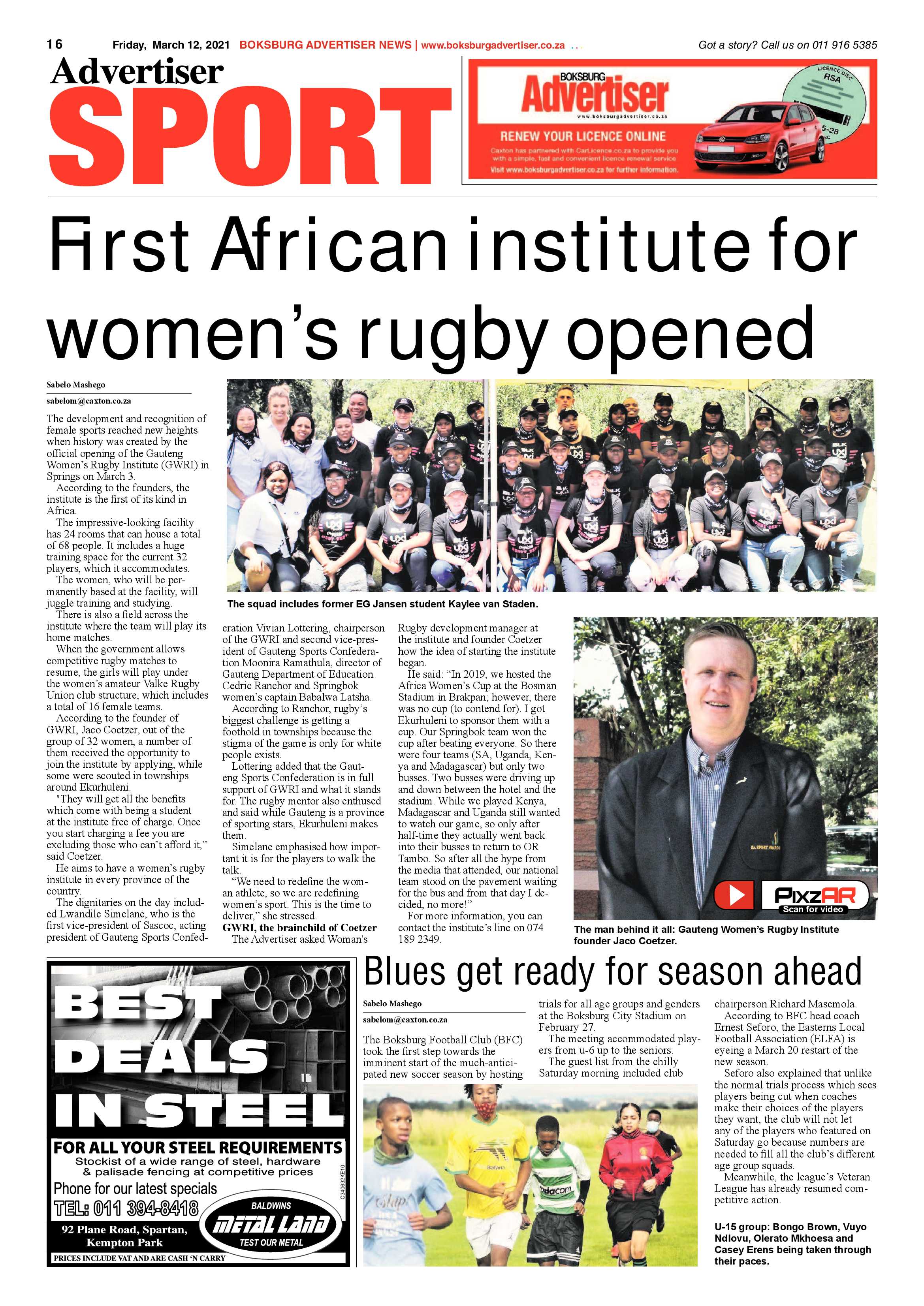 Boksburg Advertiser 09 March 2021 page 16