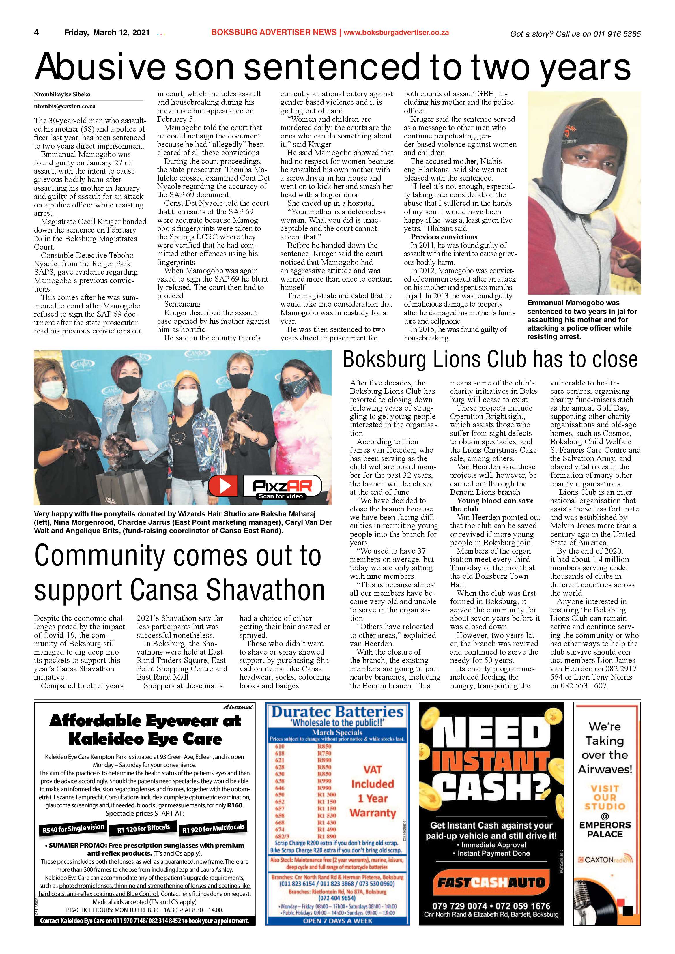 Boksburg Advertiser 09 March 2021 page 4