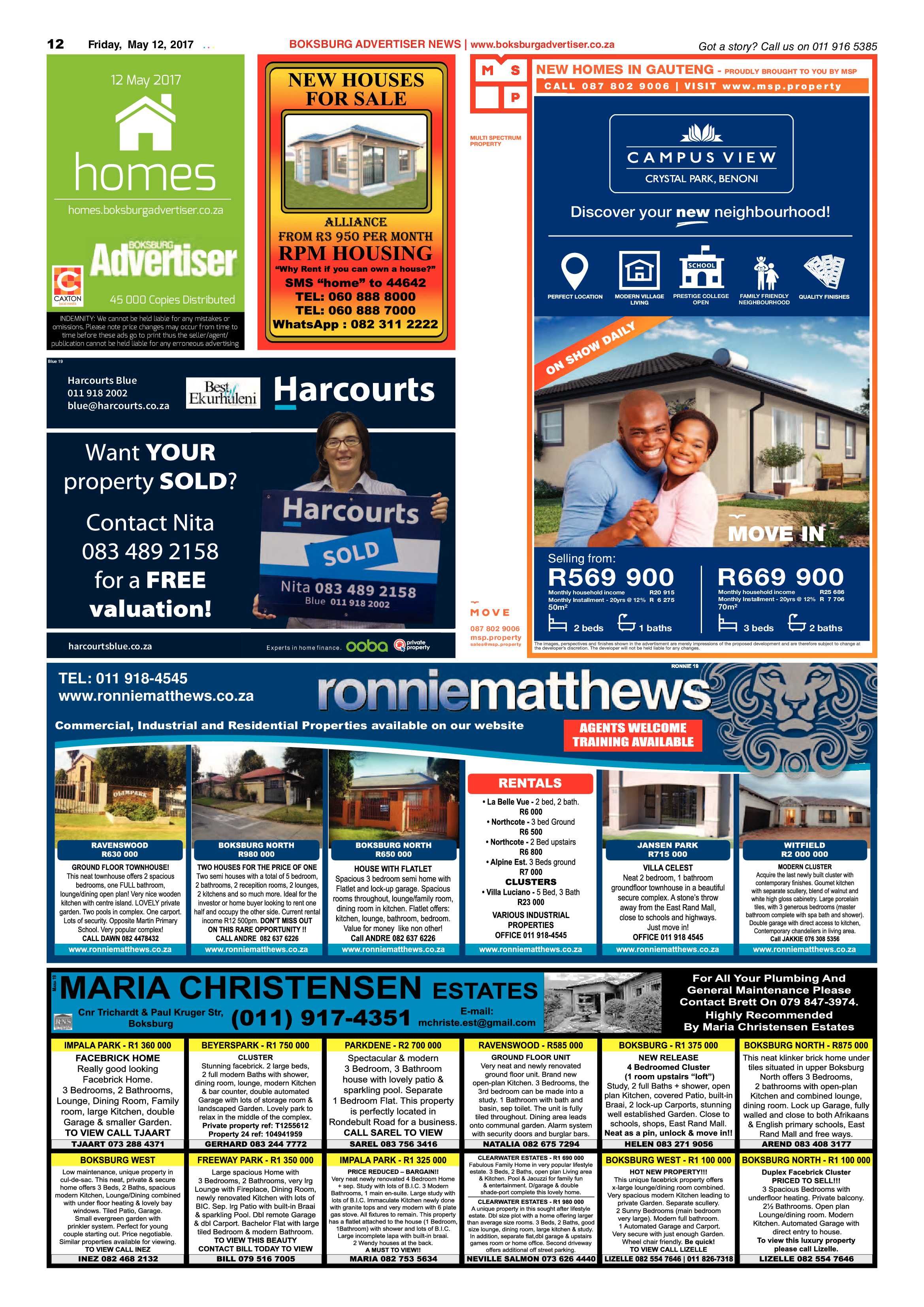 Boksburg Advertiser 09 May 2017 page 12