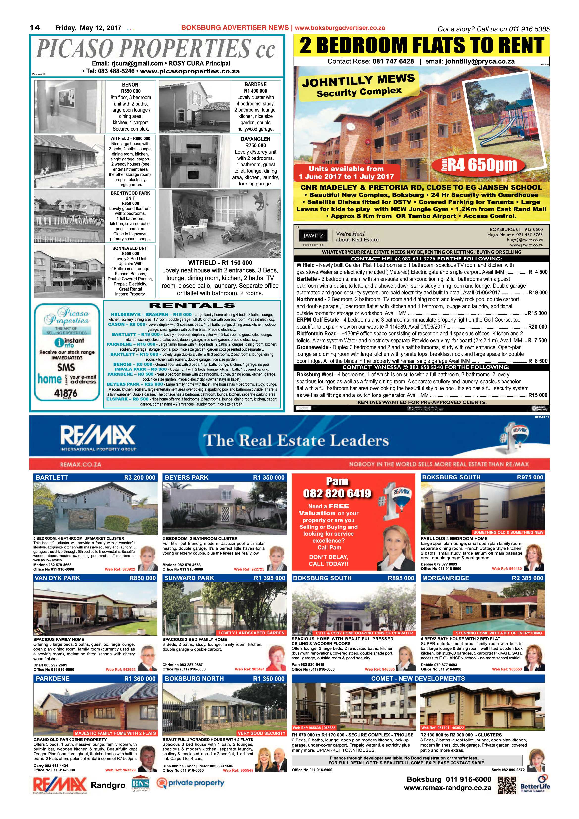Boksburg Advertiser 09 May 2017 page 14