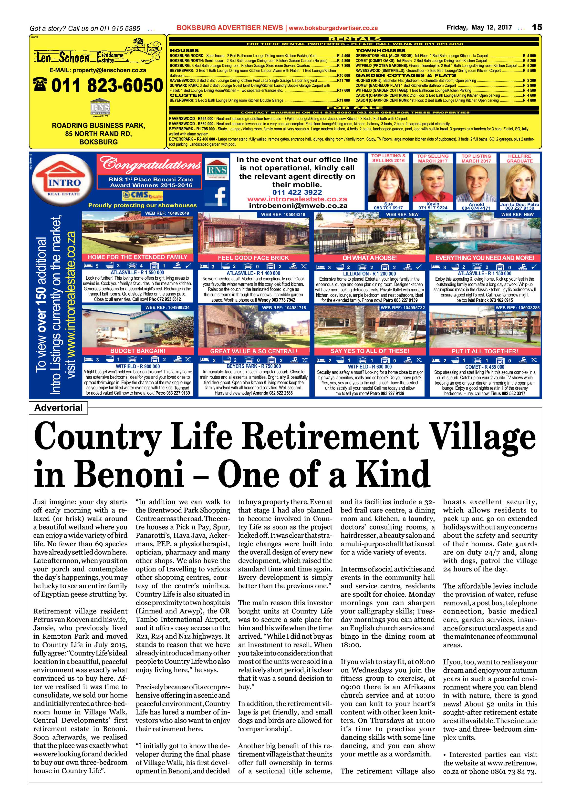 Boksburg Advertiser 09 May 2017 page 15