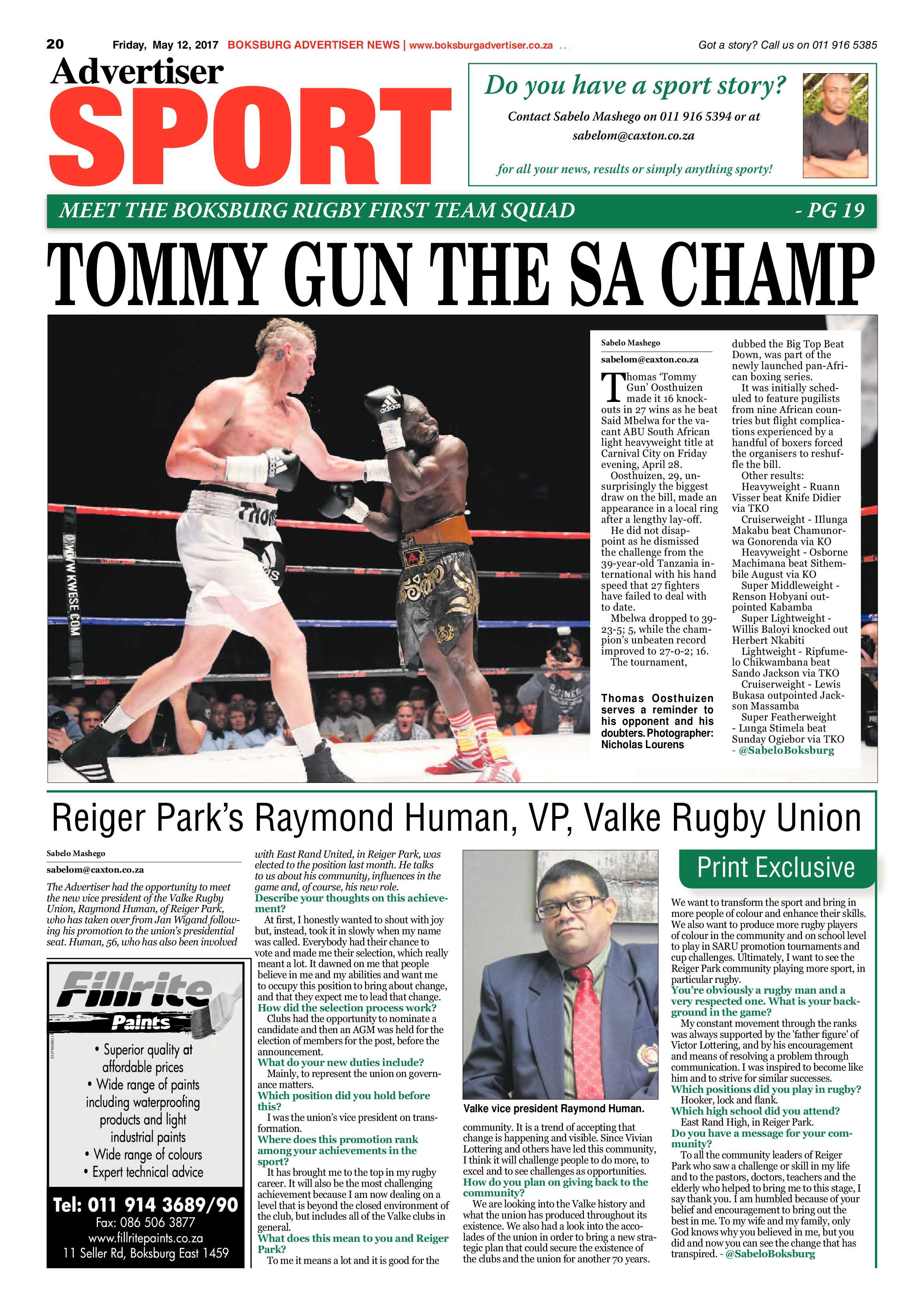 Boksburg Advertiser 09 May 2017 page 20